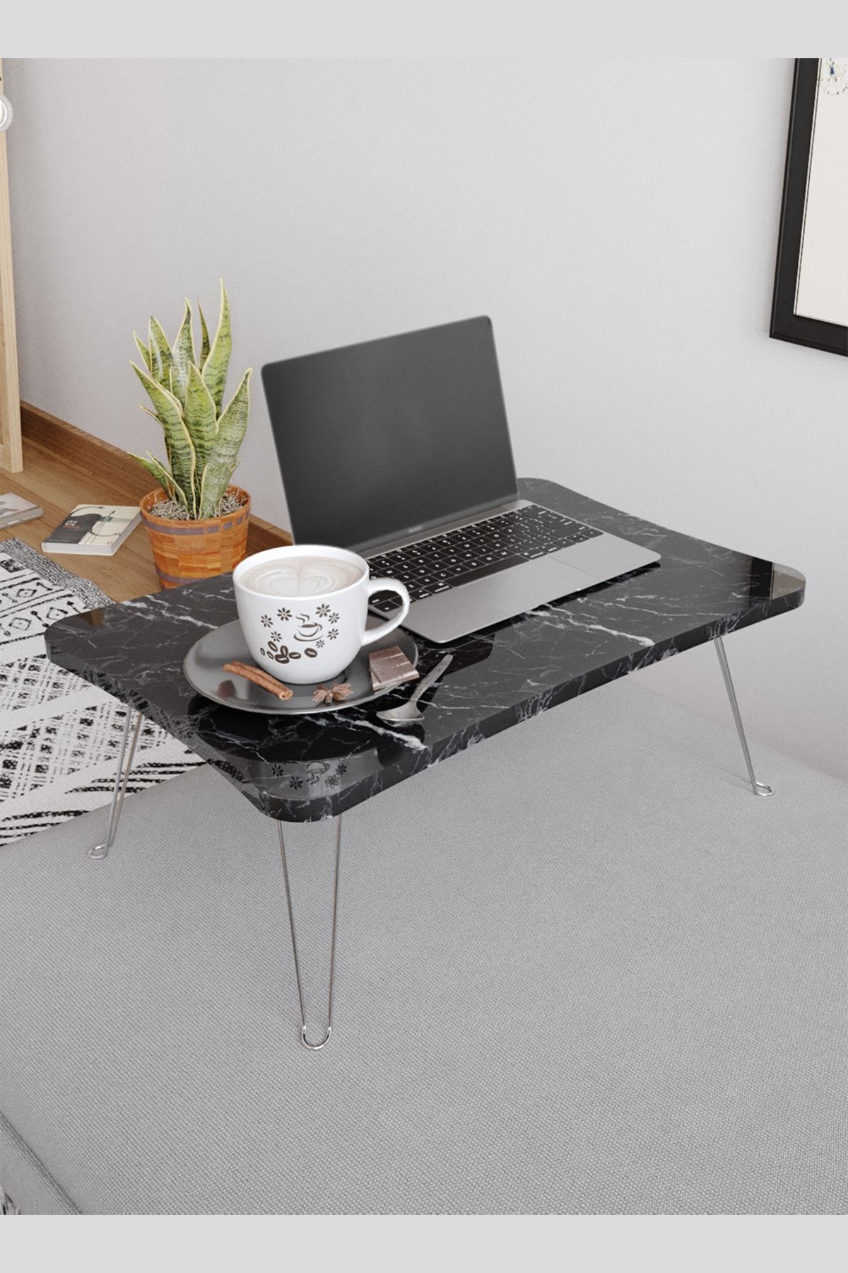 Genel Markalar Taşınabilir Katlanır Yatak Koltuk Üstü Hasta Servis Masası Laptop Bilgisayar Çalışma Sehpası