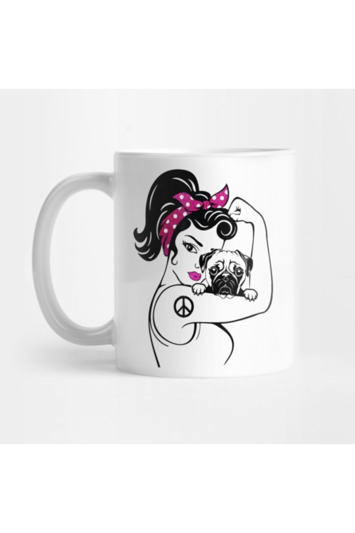 Funny Pug Mom T Pug Dog Lovers Gift Peace Women Mug, Gift, Dowry, Presentation