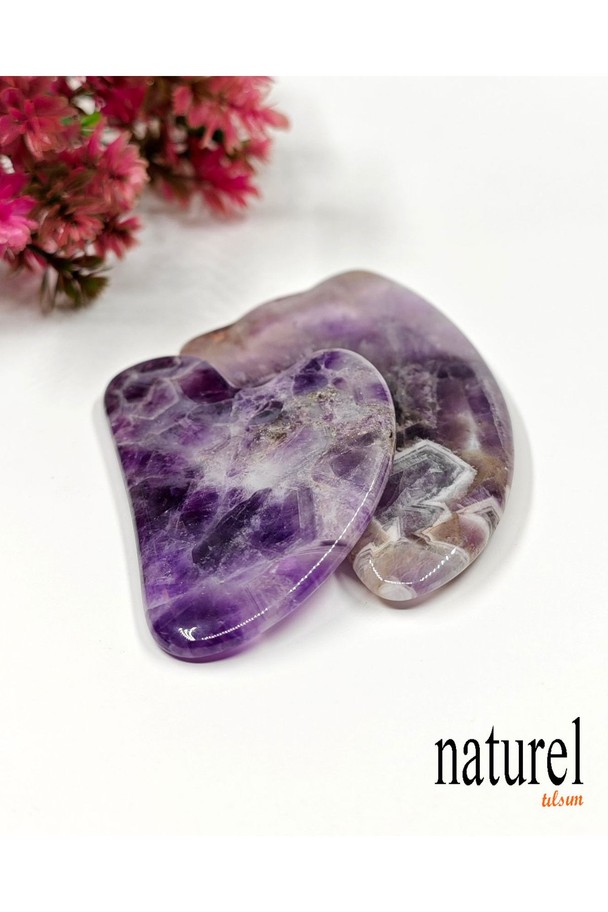 سنگ طبیعی آمیتیست سنگ ماساژ صورت گوا شا Naturel Tılsım