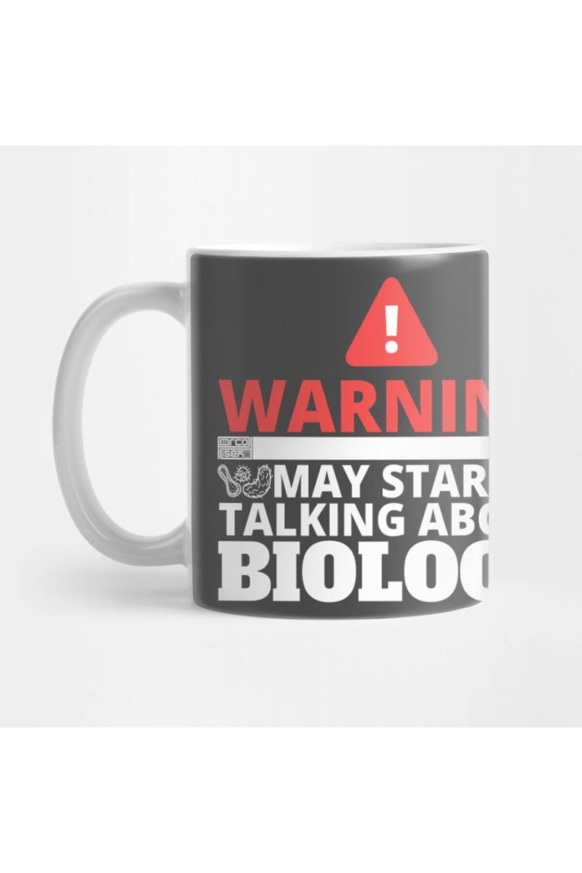 TatFast-Funny Warning Start Talk About Biology Science Geek Mug 1