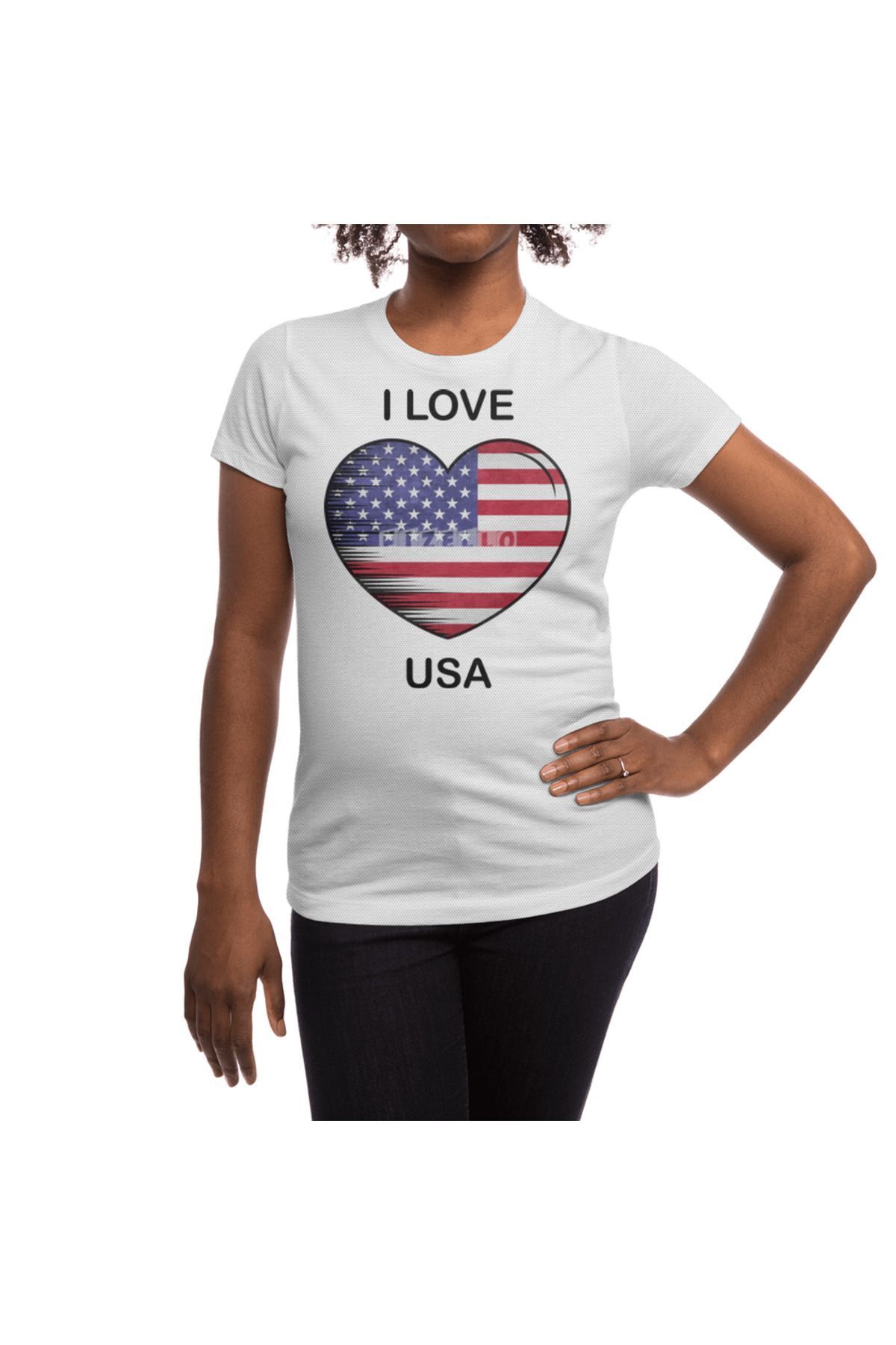 Fizello-I Love America White T-Shirt for Men and Women - My Home, My Country Unisex T-Shirt 5