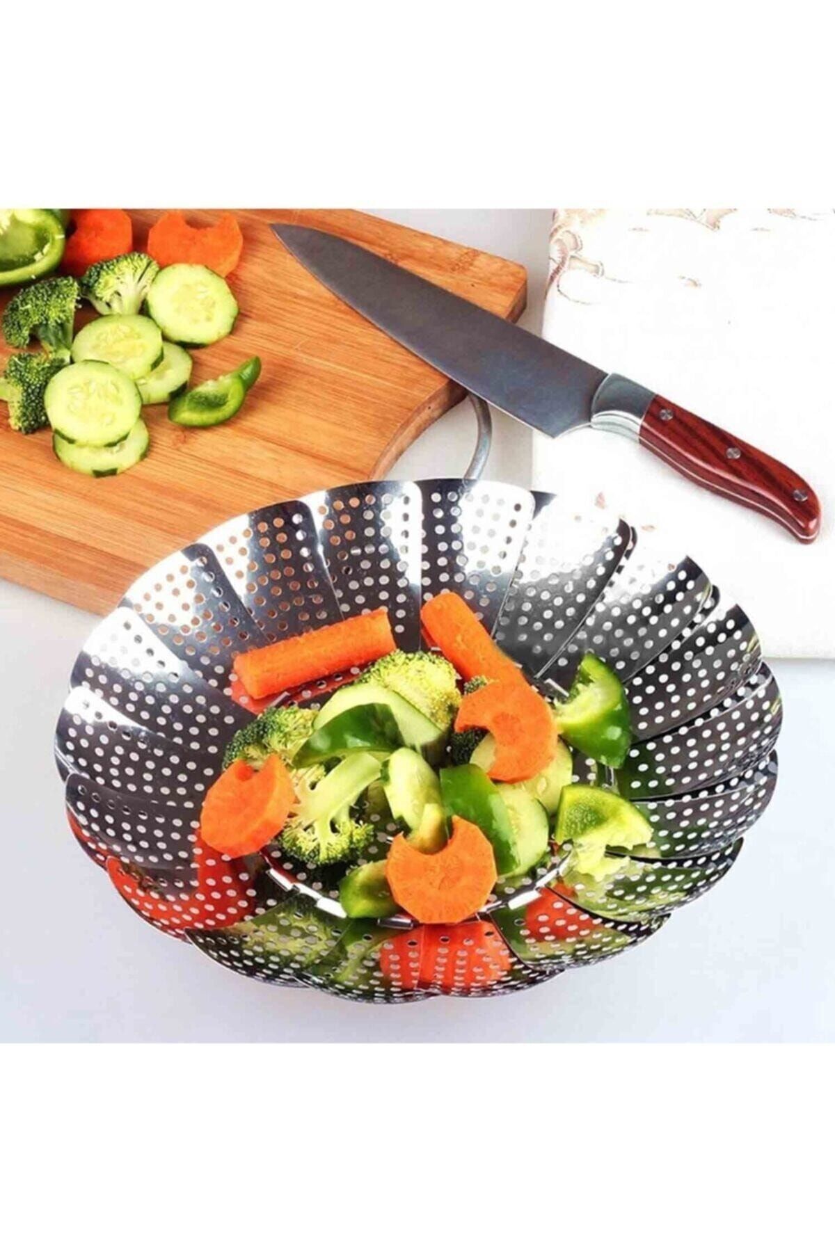 Genel Markalar Buharda Sebze Pişirici Haşlayıcı Katlanır Isıya Dayanıklıdır fotoğrafı 2 (önizleme)