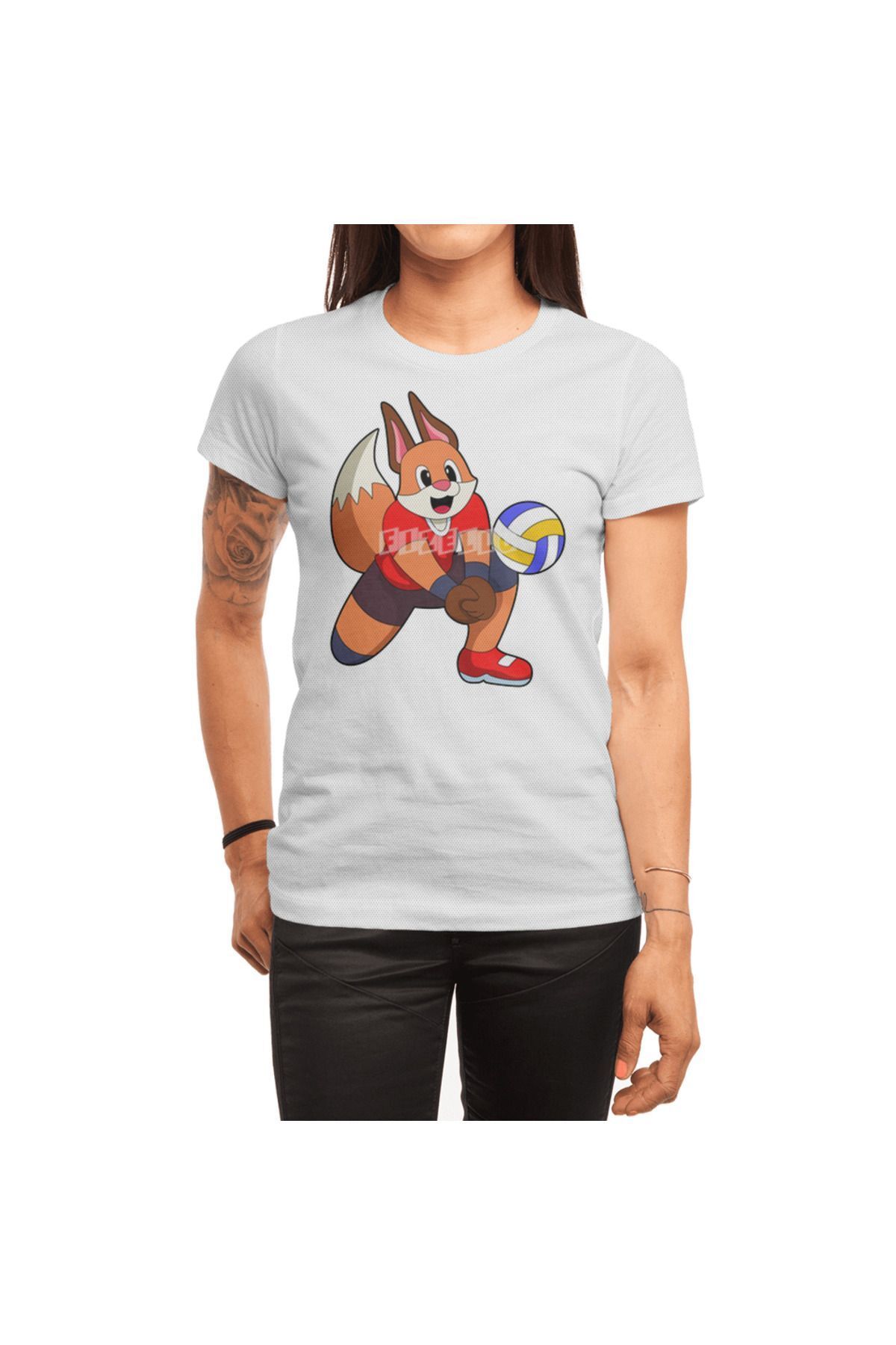Fizello Fox At Volleyball Sports - Tricou Alb Unisex Unisex - M