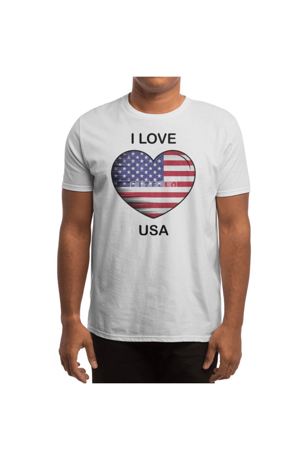 Fizello-I Love America White T-Shirt for Men and Women - My Home, My Country Unisex T-Shirt 4