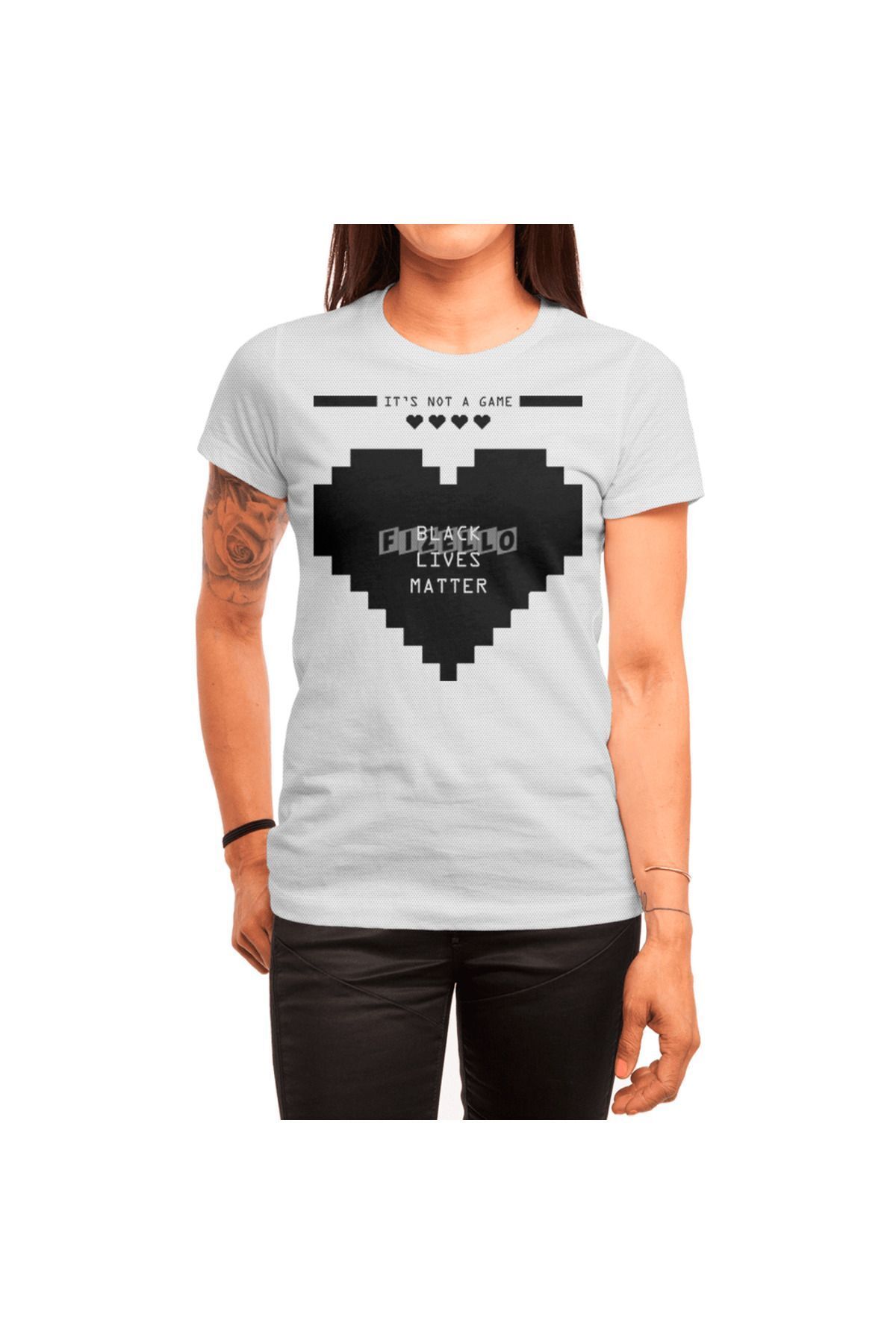Fizello-Black Lives Matter - It's Not A Game (2η έκδοση) Λευκό μπλουζάκι Unisex 1