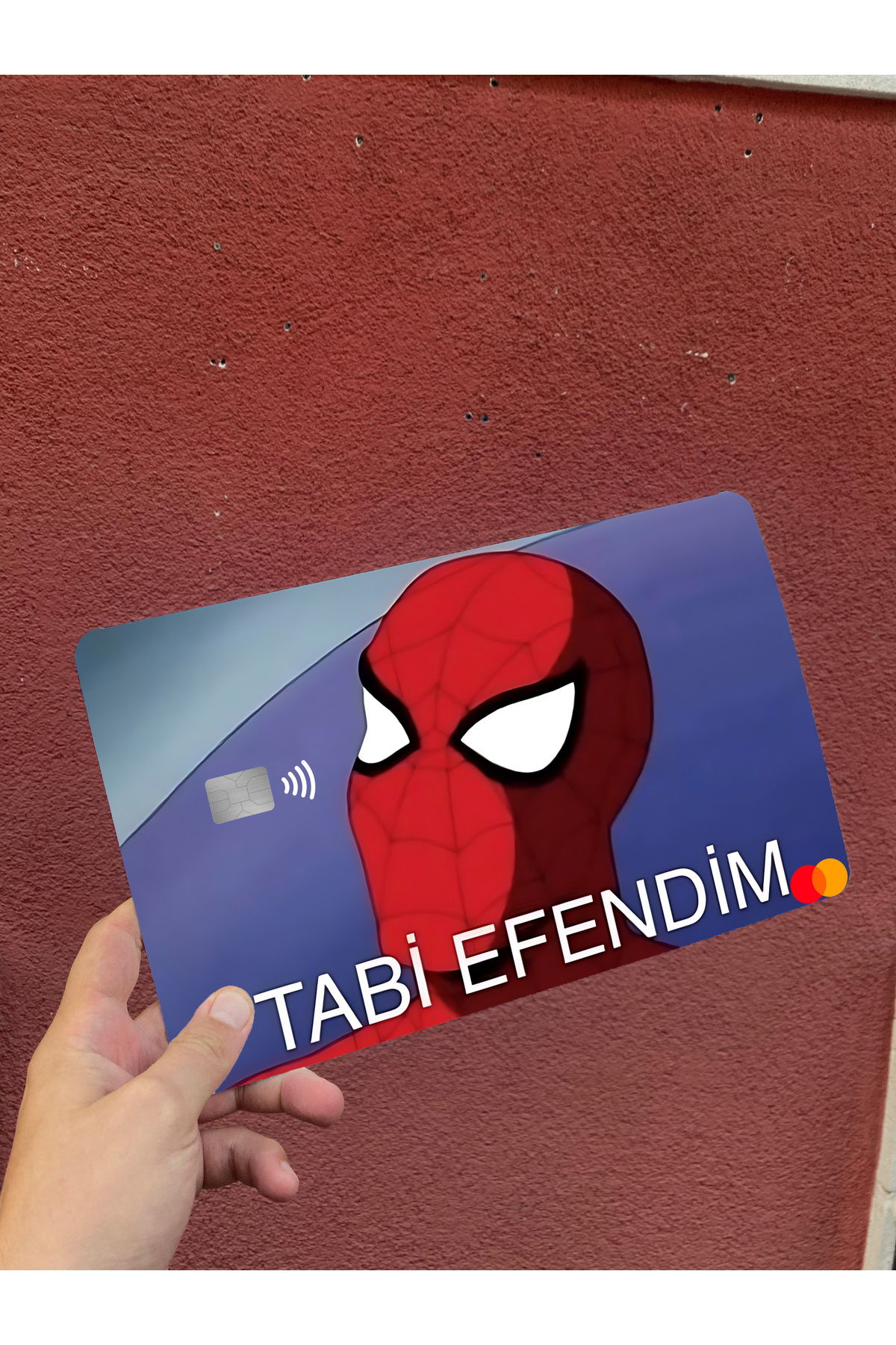 Ludios Spiderman ''Tabii Efendim'' Büyük Boy DEV Kredi Banka Kartı Kılıfı (18X29)