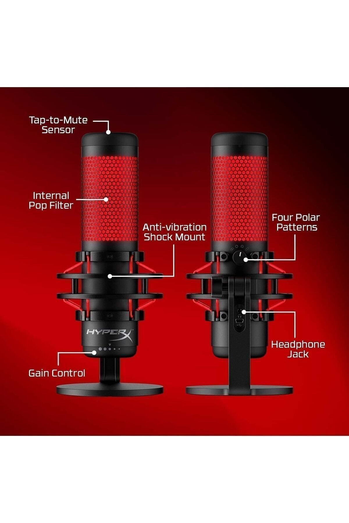 HyperX-ميكروفون مكثف USB احترافي من Quadcast 7