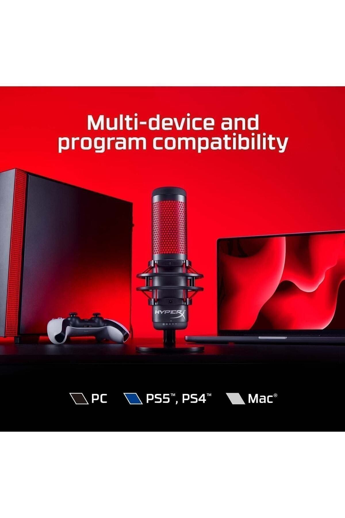 HyperX-ميكروفون مكثف USB احترافي من Quadcast 3