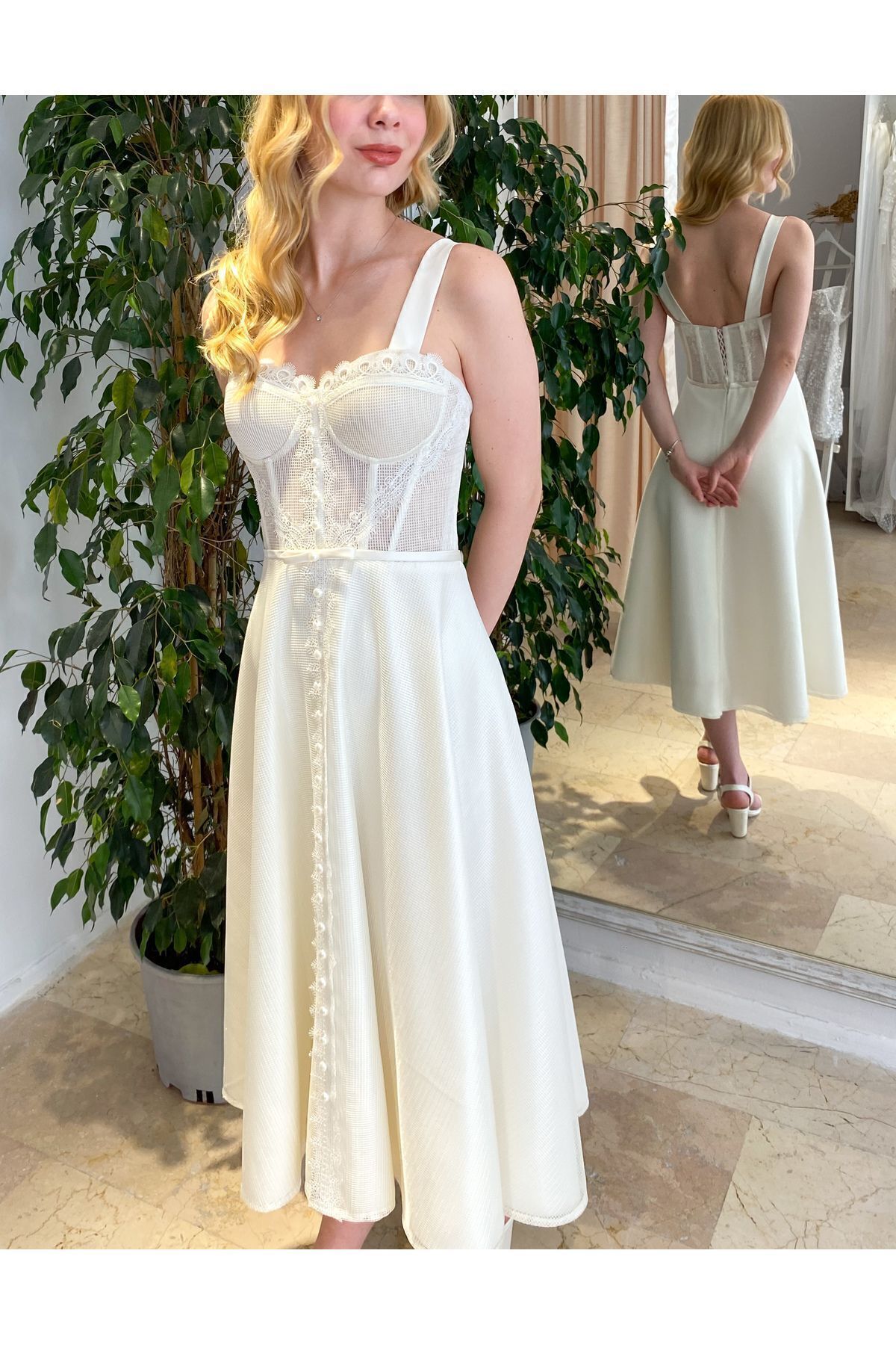 midi boy vintage robe de mariée after part