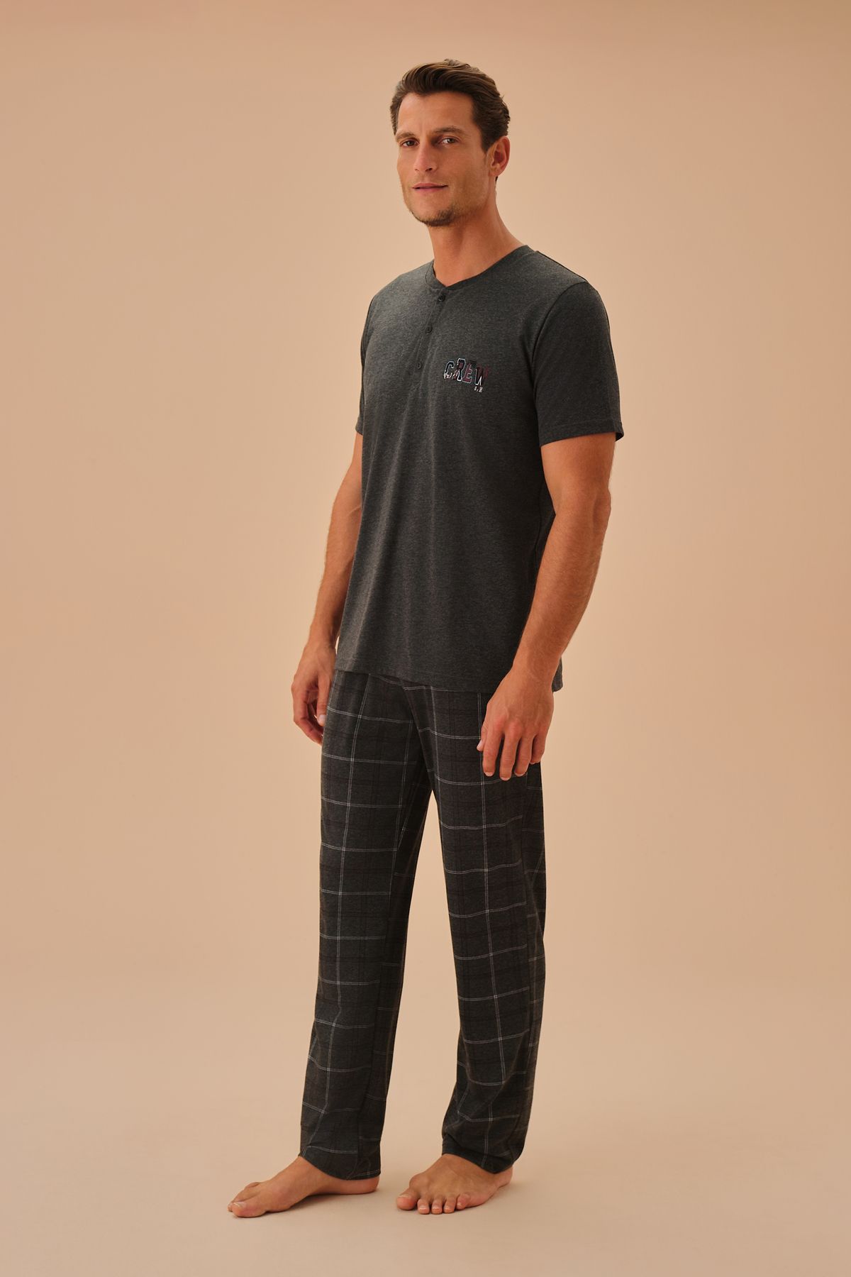 SUWEN-Men's Campus Pajama Set 2