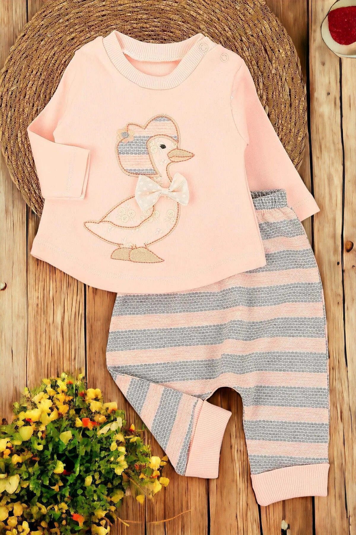 ست نوزادی دخترانه صورتی voyyo kids baby | R293 اورجینال - تصویر 2