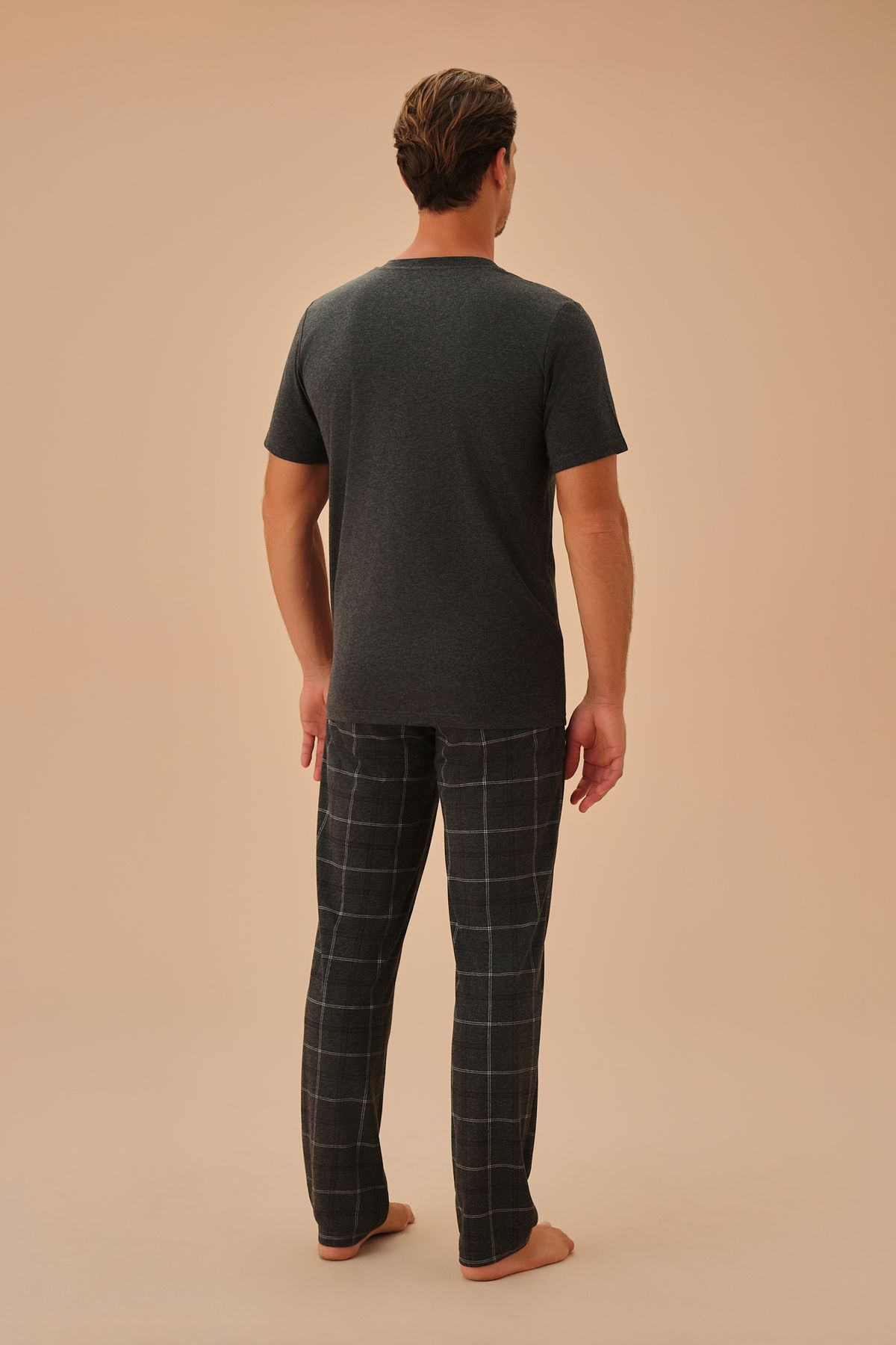 SUWEN-Men's Campus Pajama Set 4