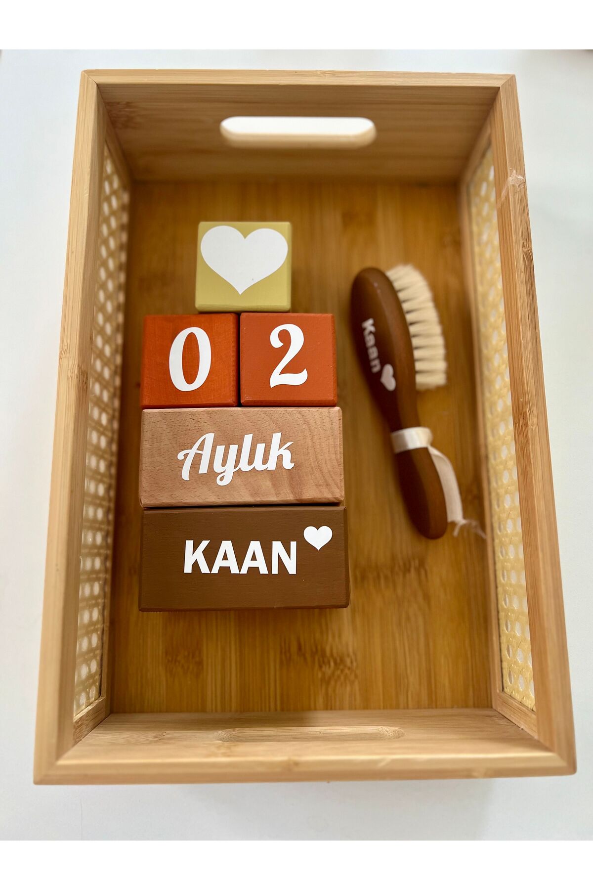 Objeli bebek anı küpü seti tam set bebek dekor