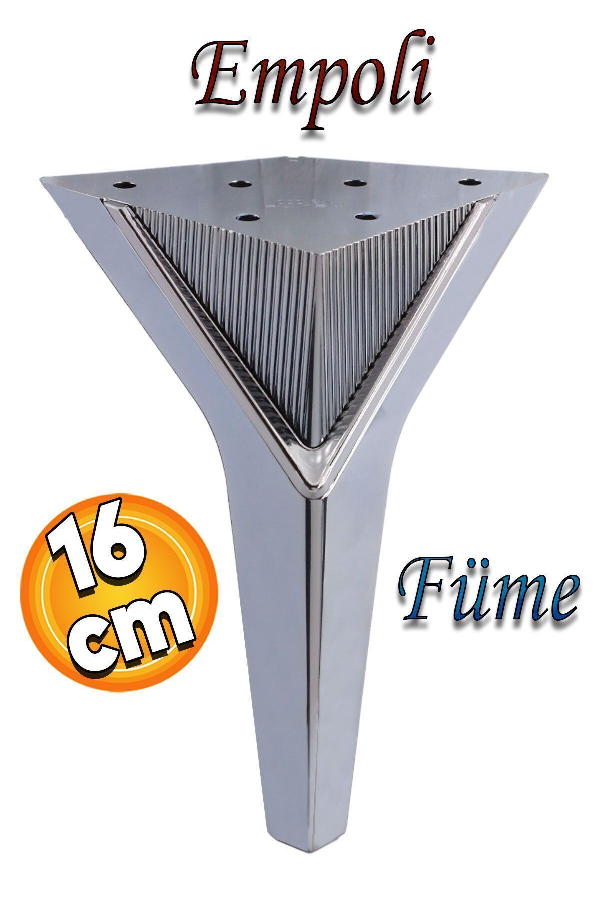 Badem10 Empoli Lüks Mobilya Kanepe Tv Ünitesi Konsol Koltuk Ayağı Baza Ayakları Füme 16 Cm