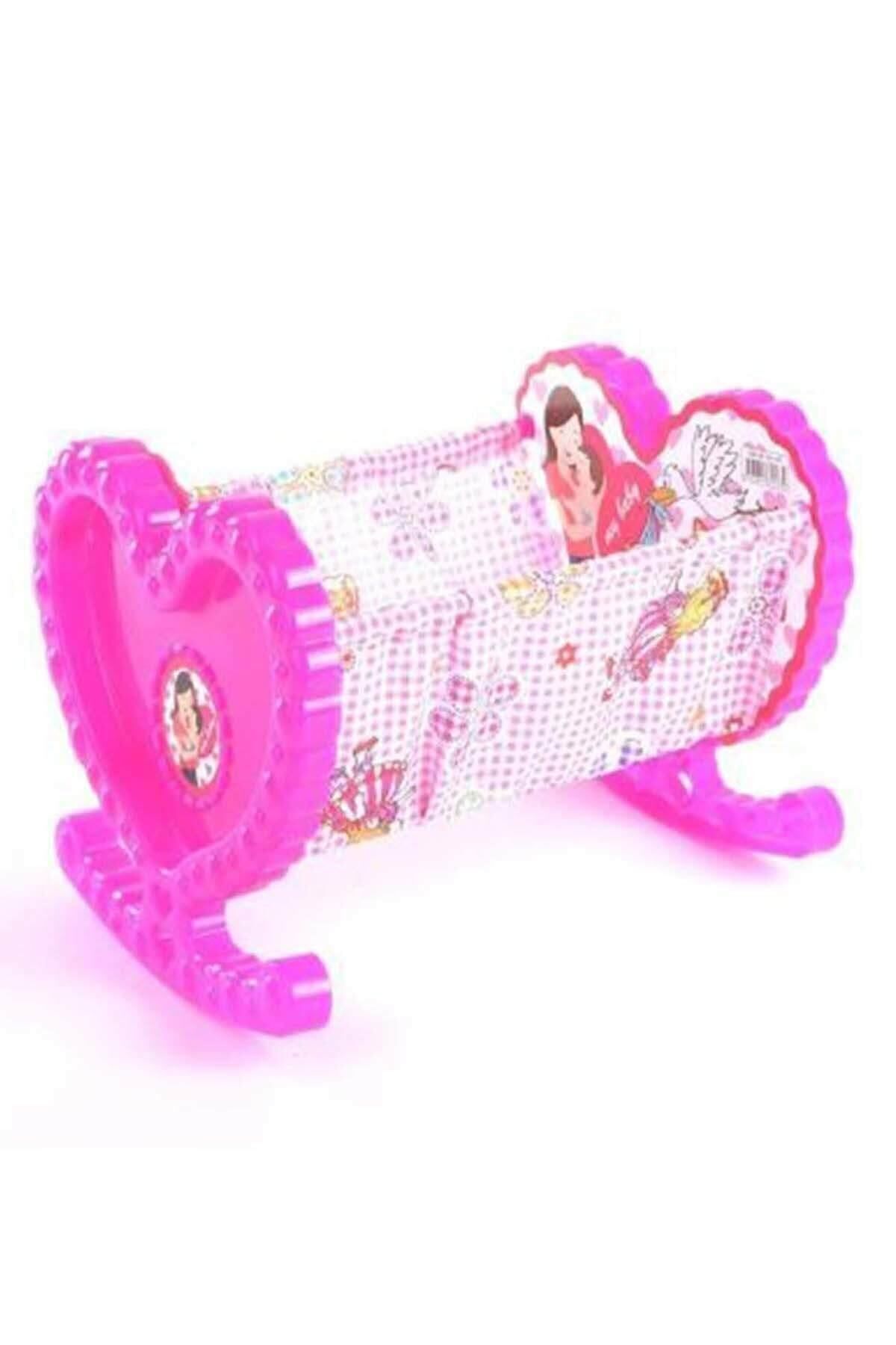 Genel Markalar Oyuncak Beşik Filede Büyük Kalpli Beşik 45 Cm Kette