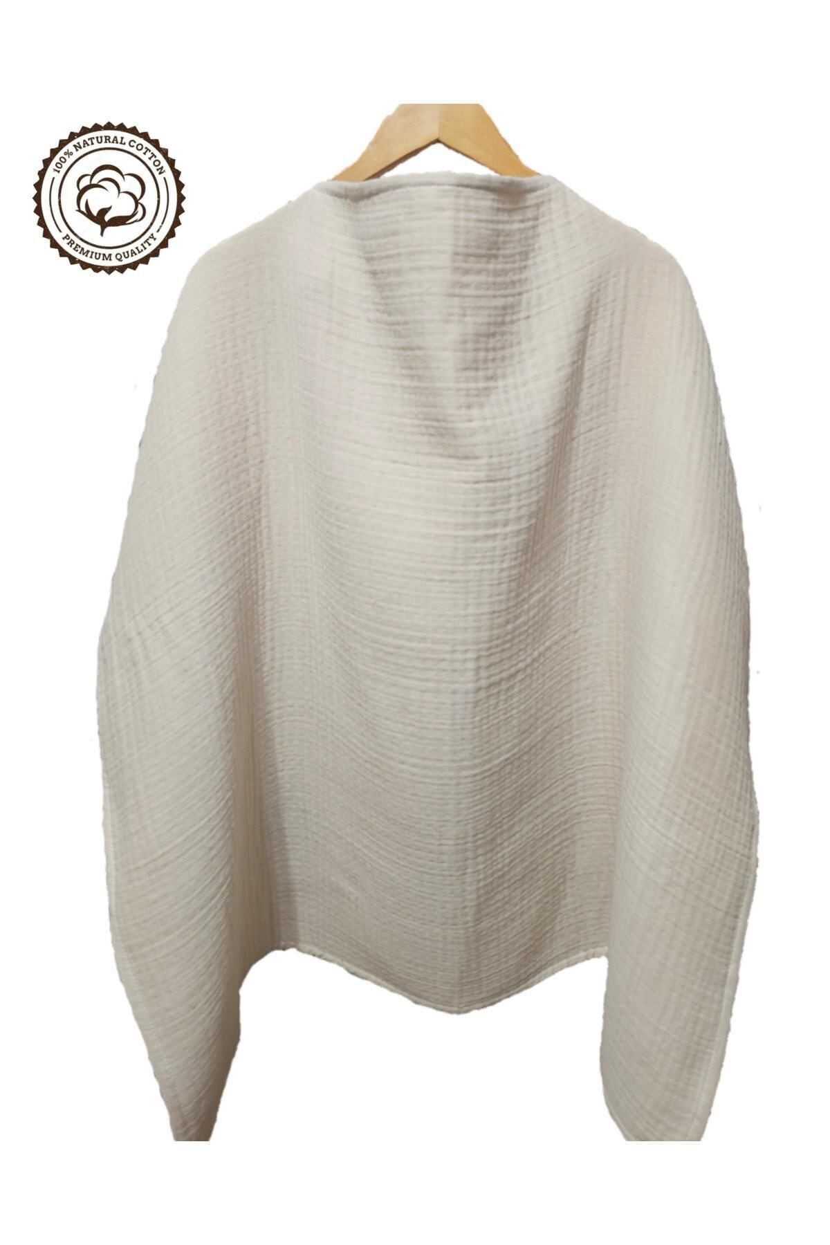 BeybiNest Balenli Multi Müslin Emzirme Önlüğü Balenli 100x80 Cm 4 Katlı Bej Renk Emzirme Örtüsü fotoğrafı 3 (önizleme)