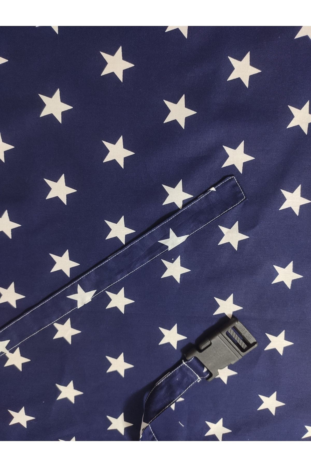 BeybiNest Balenli Emzirme Önlüğü 100x80 Cm Ayarlanabilir Boy Lacivert Yıldızlar fotoğrafı 3 (önizleme)