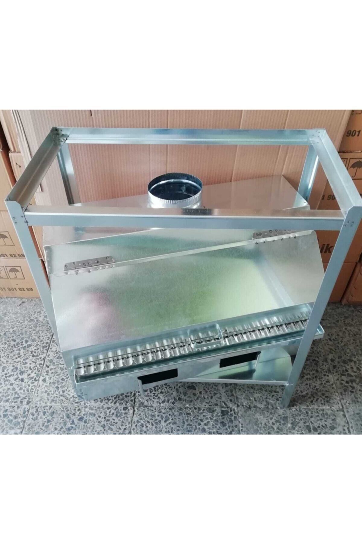 60x32 Cm Büyük Boy Davlumbazlı- Sehpalı-kömürlü Lüks Mangal 5