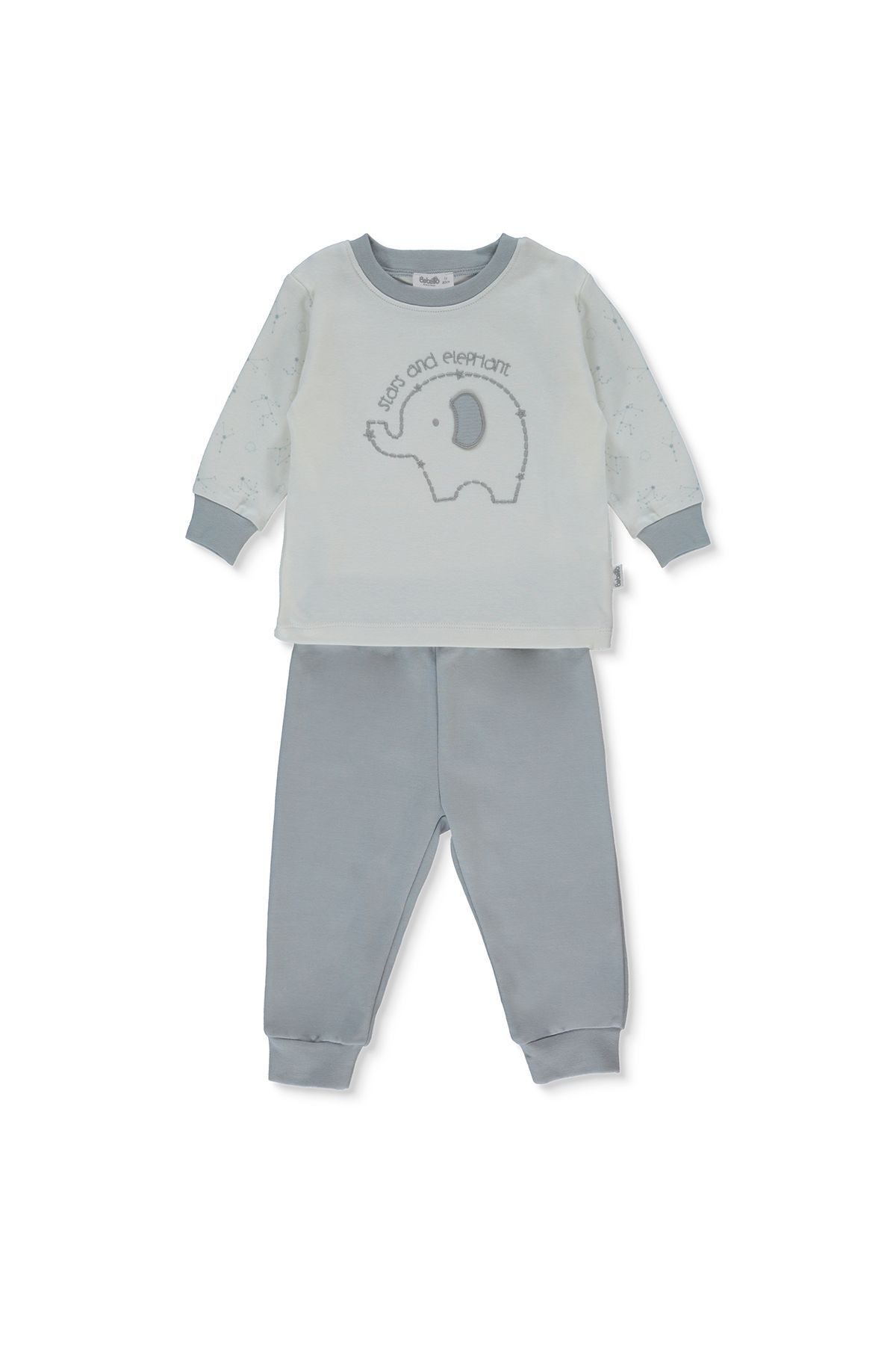 Bebetto-Interlock Gray Pajama Set - Set of 2 F1359 1