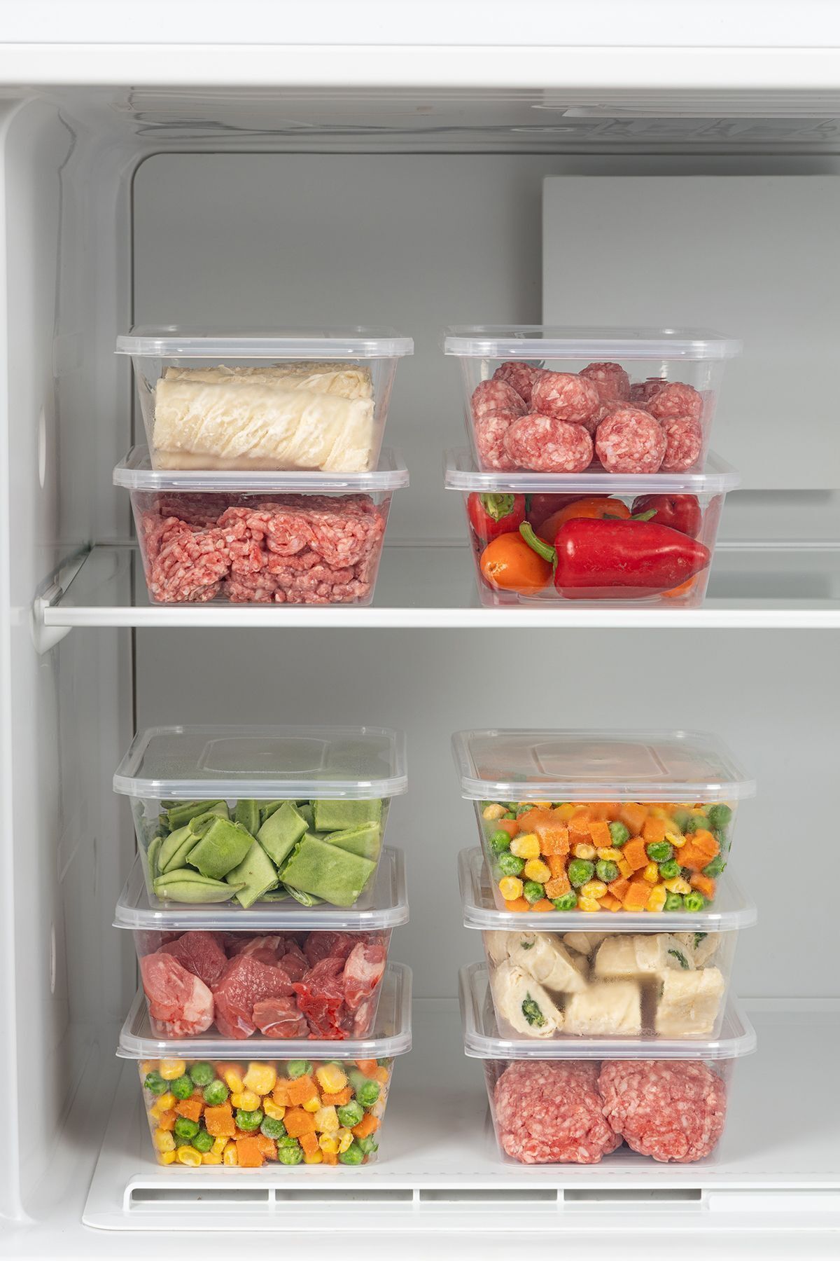 simplicity-10 Pieces of Storage Containers with Separate Lids, Suitable for 600cc Deep Freezer 3