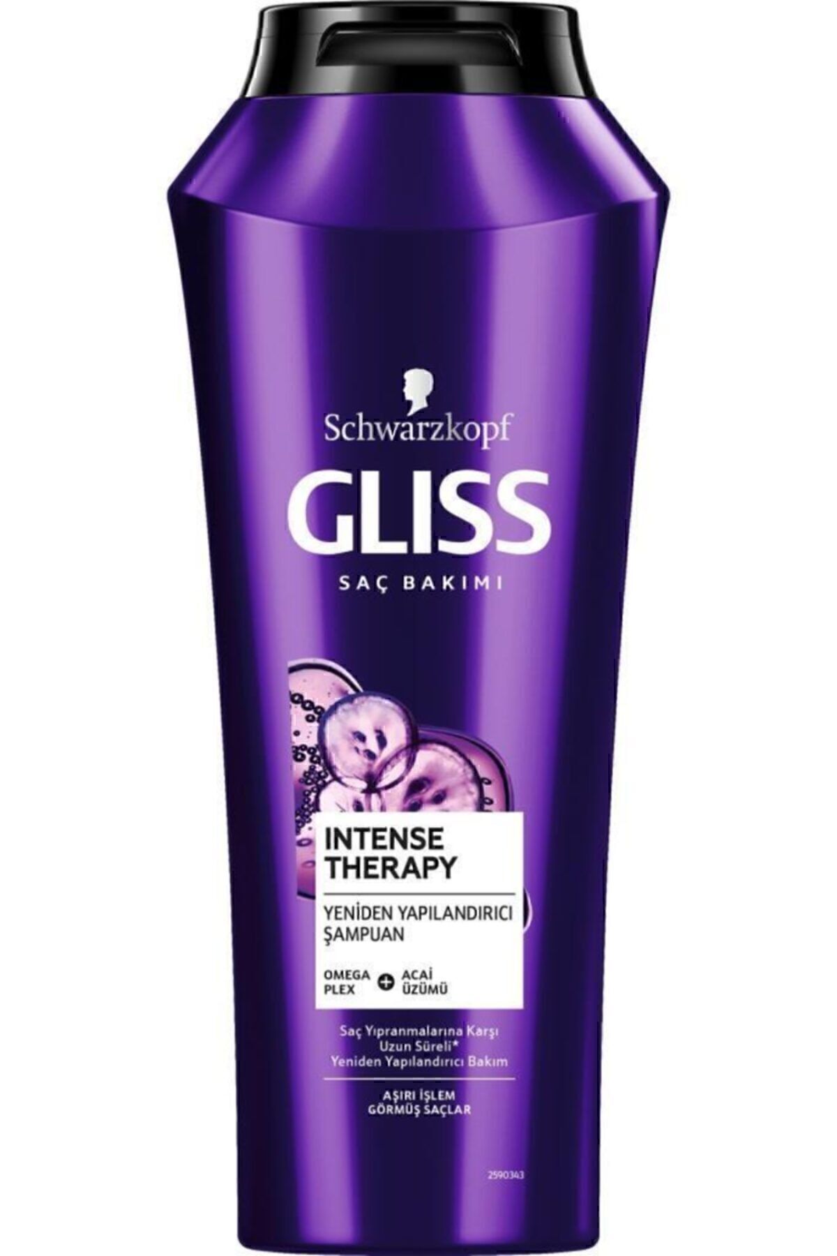 Gliss-500 ml Intense Therapy Restructuring Shampoo with Omega Plex and Acai Grape 2