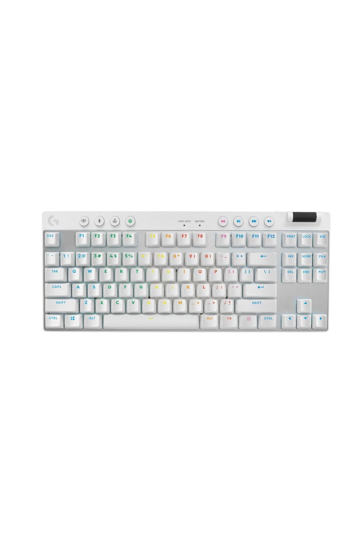 logitech-G PRO X TKL LIGHTSPEED Wireless Gaming Keyboard, Tactile Switches (GX Brown),White 1