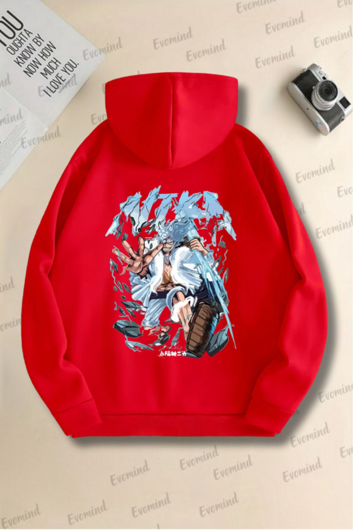 Evomind-Unisex Anime Character Printed Adult and Kids Oversize Hooded Sweatshirt 1