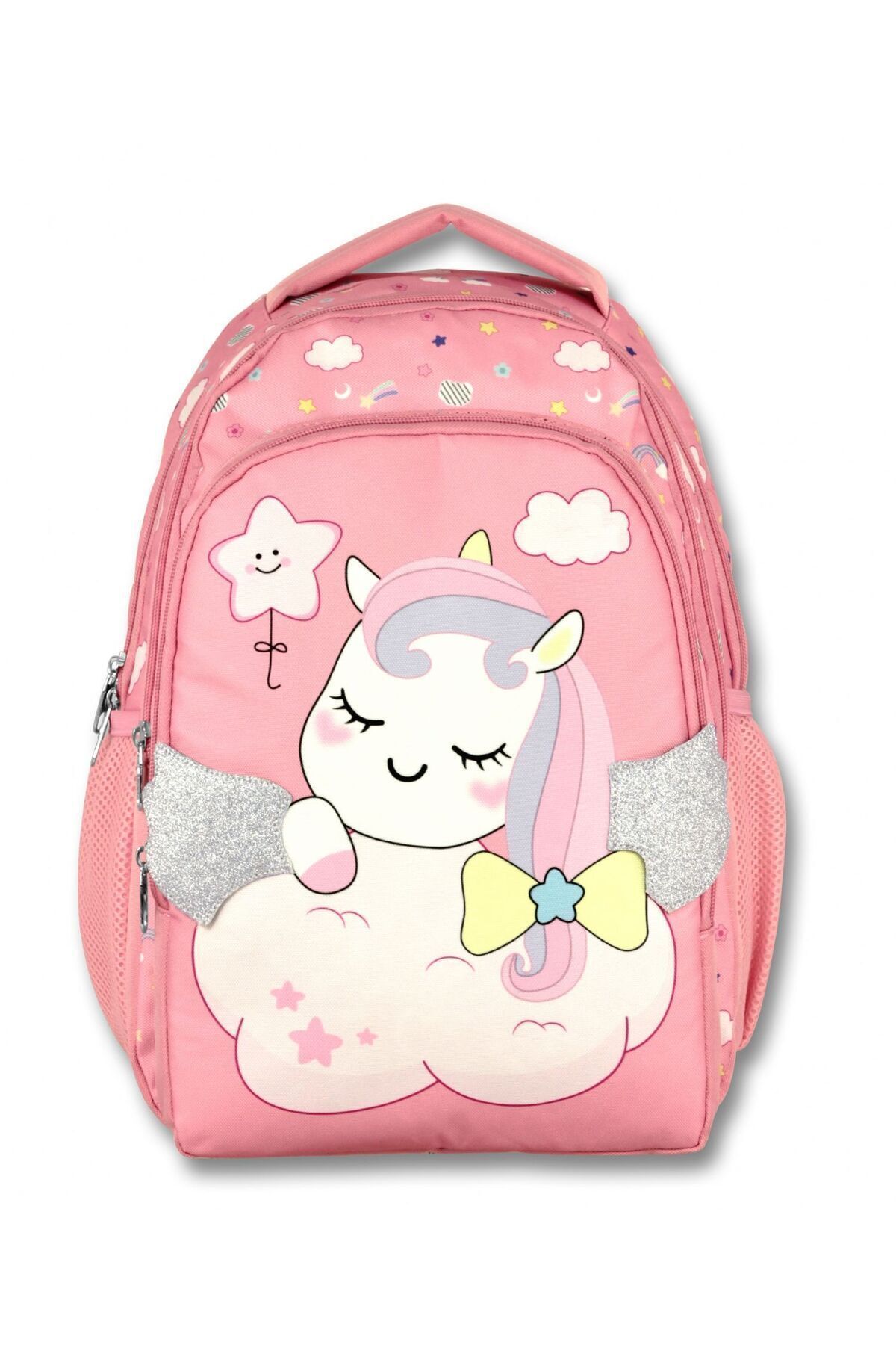 ÜMİT ÇANTA-Geantă pentru școală primară imprimată Ümit Cennec Unicorn - Roz - Set fetiță 2