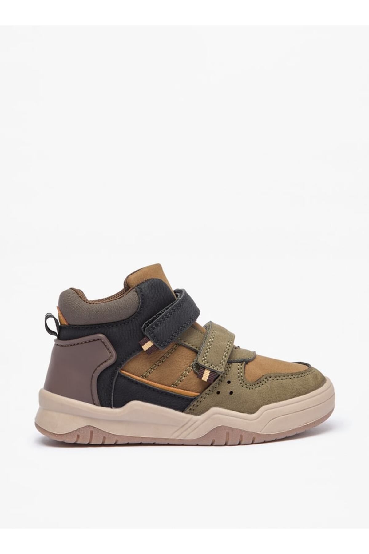 LBL by Shoexpress-Panelled High Cut Sneakers with Hook and Loop Closure 3