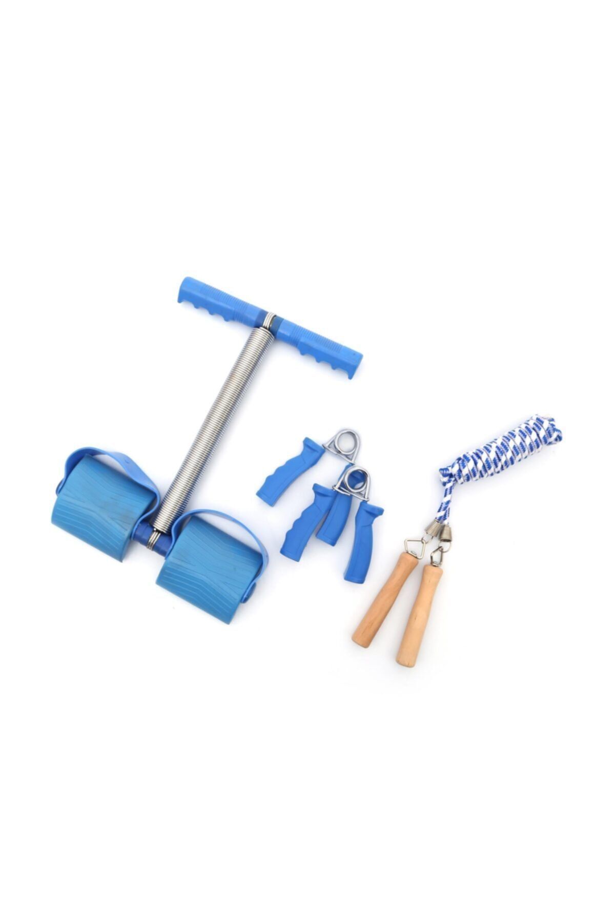 Fitness 4'lü Set Body Trimmer Mekik Ve Pilates Aleti Halat Atlama Ipi Ve El Bilek Kas Güçlendirme Al