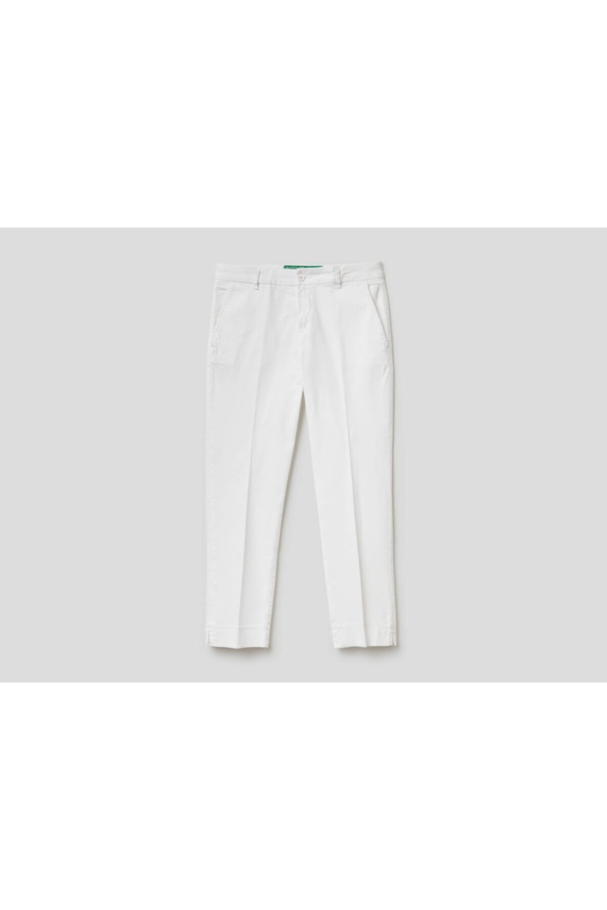 United Colors of Benetton-White Seasonal Women's Chino Pants 4