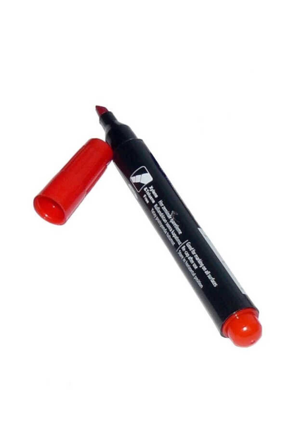 Lacco Kırmızı Permanent Kesik Uç Koli Kalemi 235