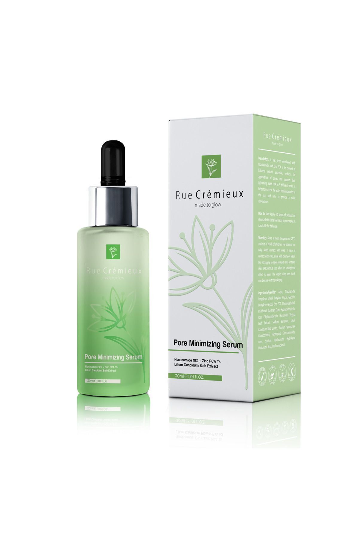 Gözenek Sıkılaştırıcı Zambak Özlü Cilt Bakım Serumu 30ml - (NİACİNAMİDE %10 ZİNC PCA %1) - Tk — RC05 — تصویر 3 از 8