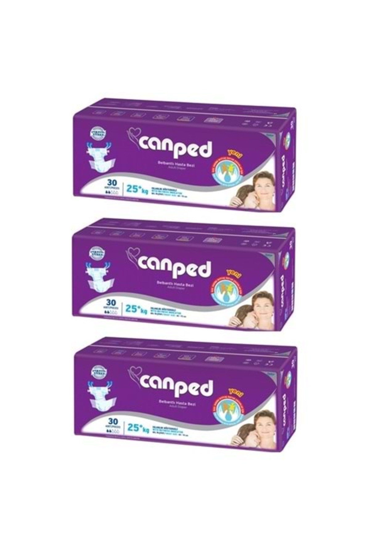 STD Canped Hasta Bezi Çoçuklar İçin Bel Bantlı Tekstil Yüzeyli 90 Adet XS (3Pk*30) ( TEKLİDİR )