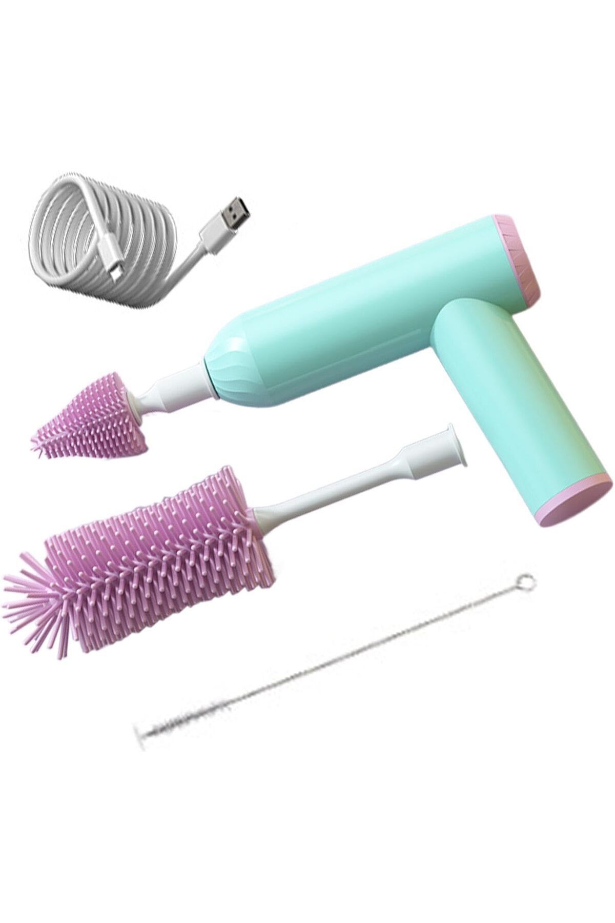 Fillikutum Şişe ve Biberon Temizleme Fırçası Çok Fonksiyonlu Otomatik Temizleme Seti Elektrikli Şişe Fırçası fotoğrafı 6 (önizleme)