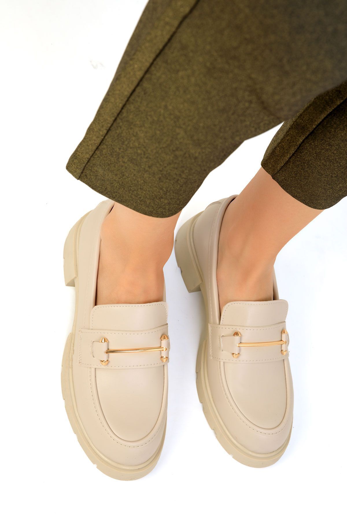 SOHO-Beige Damen-Loafer-Schuhe 19530 3