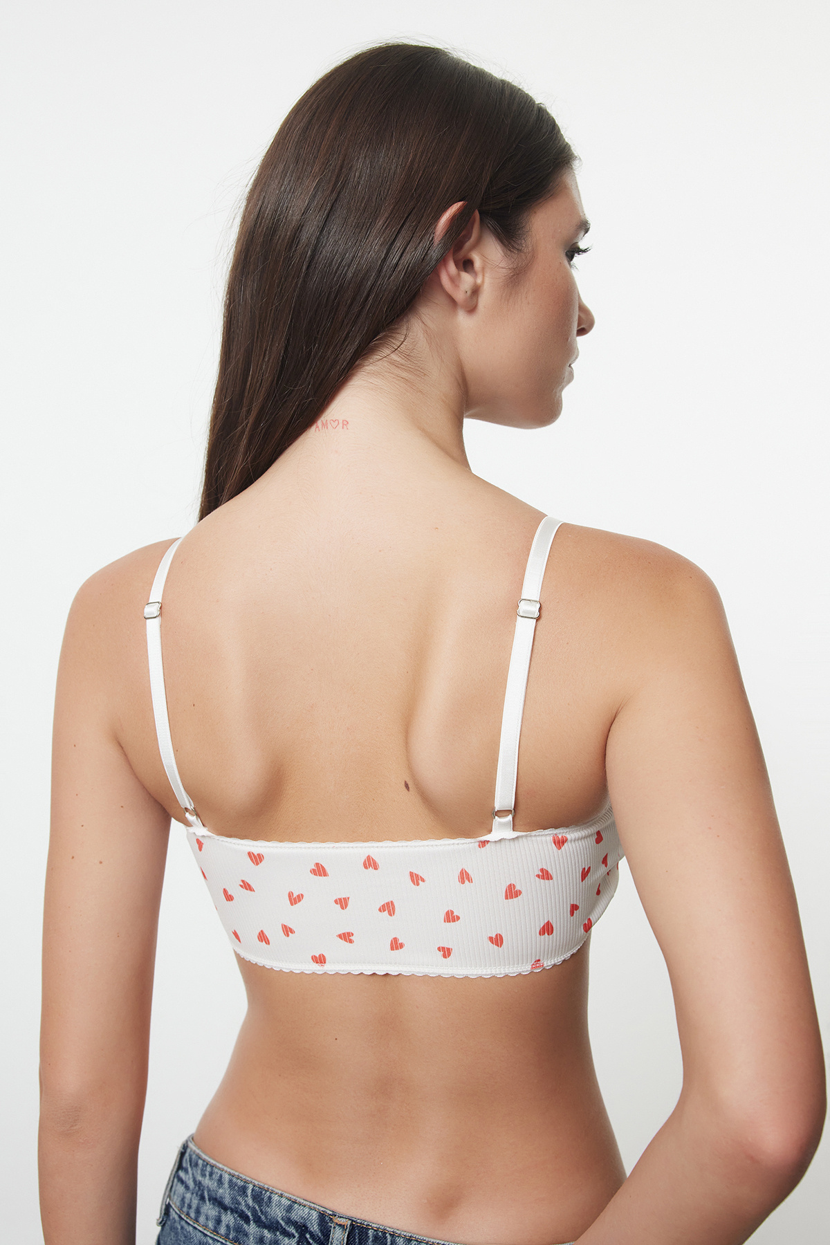 Trendyol Collection-2er-Pack rot-weißer Bralette-BH ohne Bügel – Band/Schleife, THMAW25SU00014 5