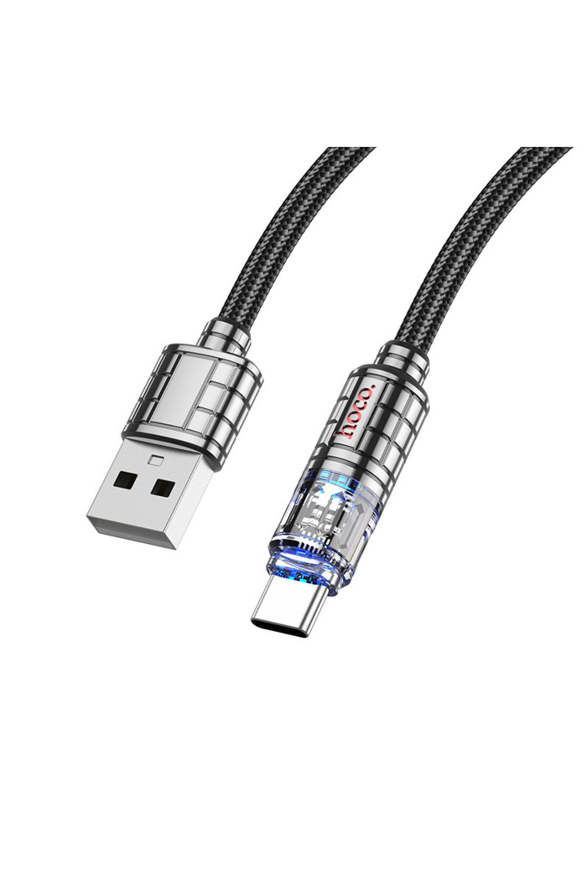 Kamardey-Hoco U122 - Crystal Tip 3A USB To Type-C Fast Data Charging Cable 3