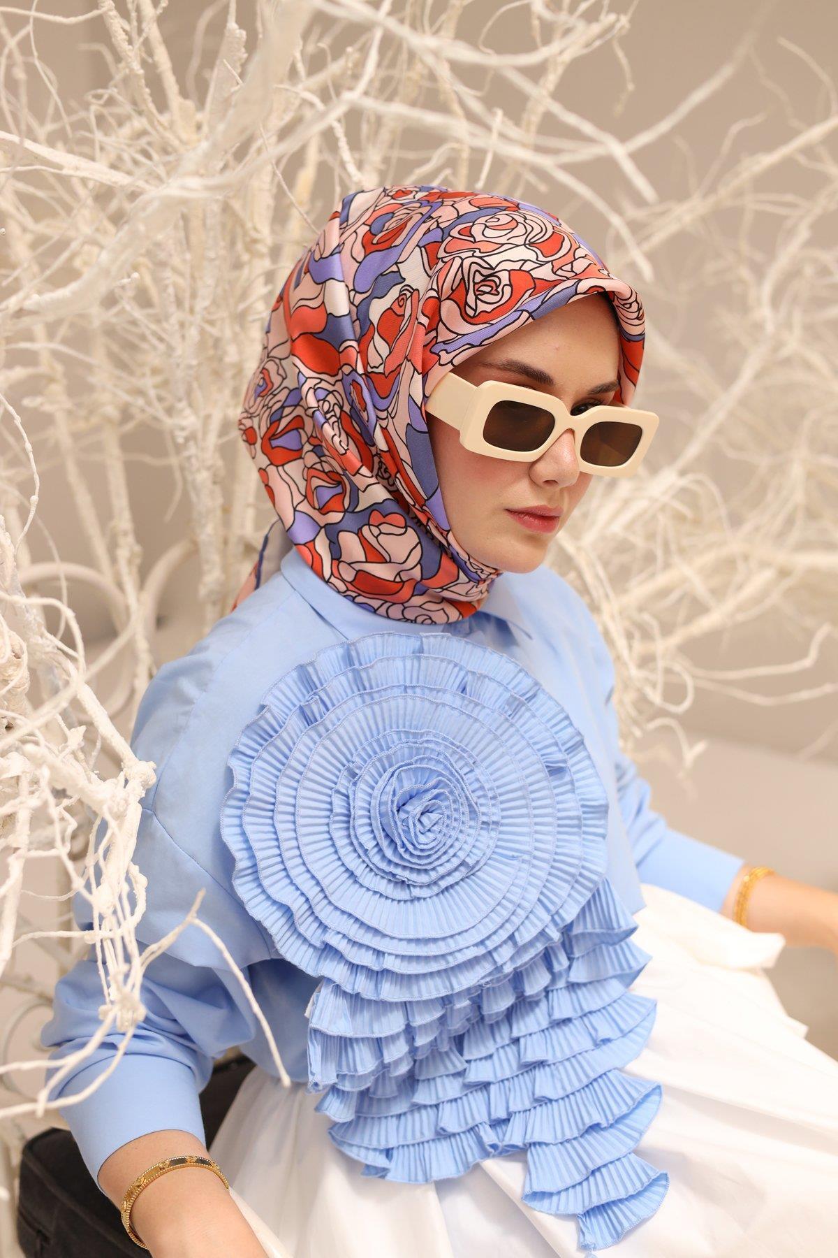 روسری زنانه خانه ابریشم | 11434-12 Silk Home - Image 3