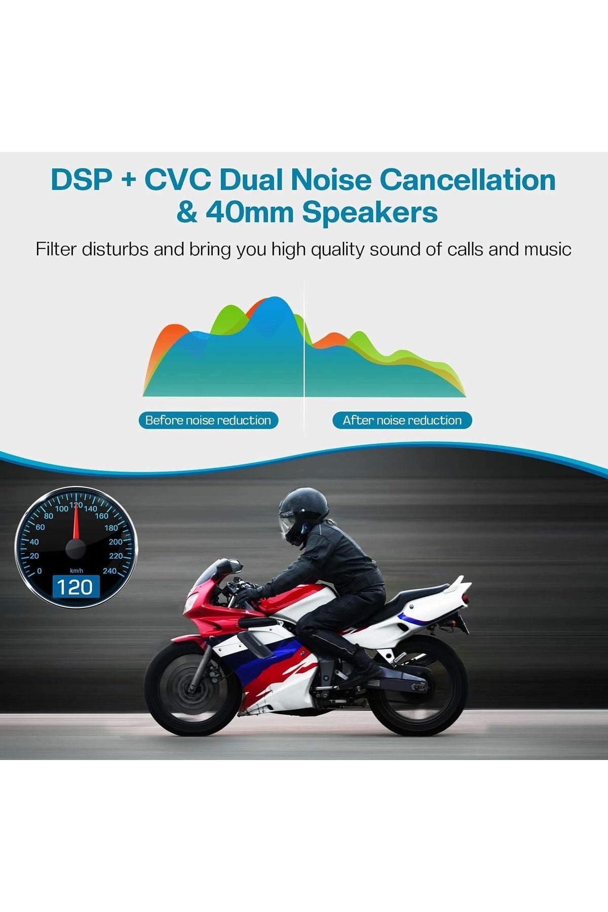 Blackbird Game Center-Hysnox 6 Person Connected 1.000Mt Intercoom Fm Helmet Intercom Headset HY-02 5
