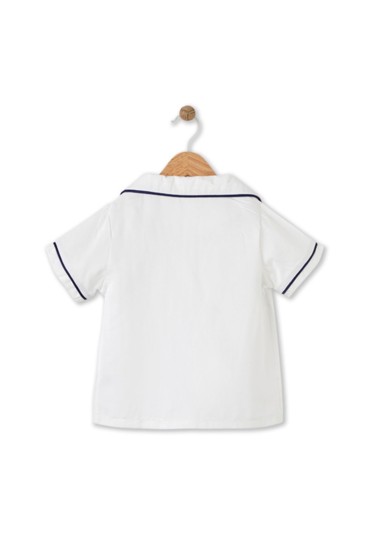 Maya And Luca-Boy's White Satin Pajama Set - Little Prince Patterned, Apache Collar 4