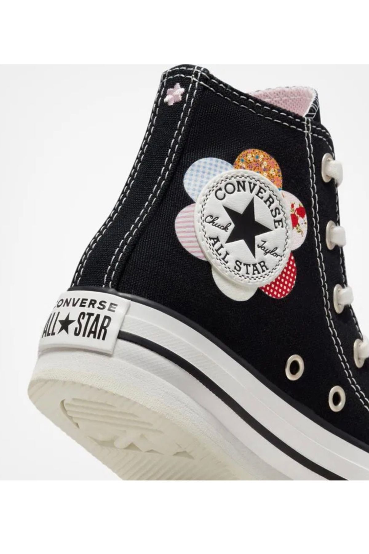 اسنیکر مشکی/صورتی Chuck Taylor All Star Eva Lift Kids Converse کانورس اورجینال - تصویر 6