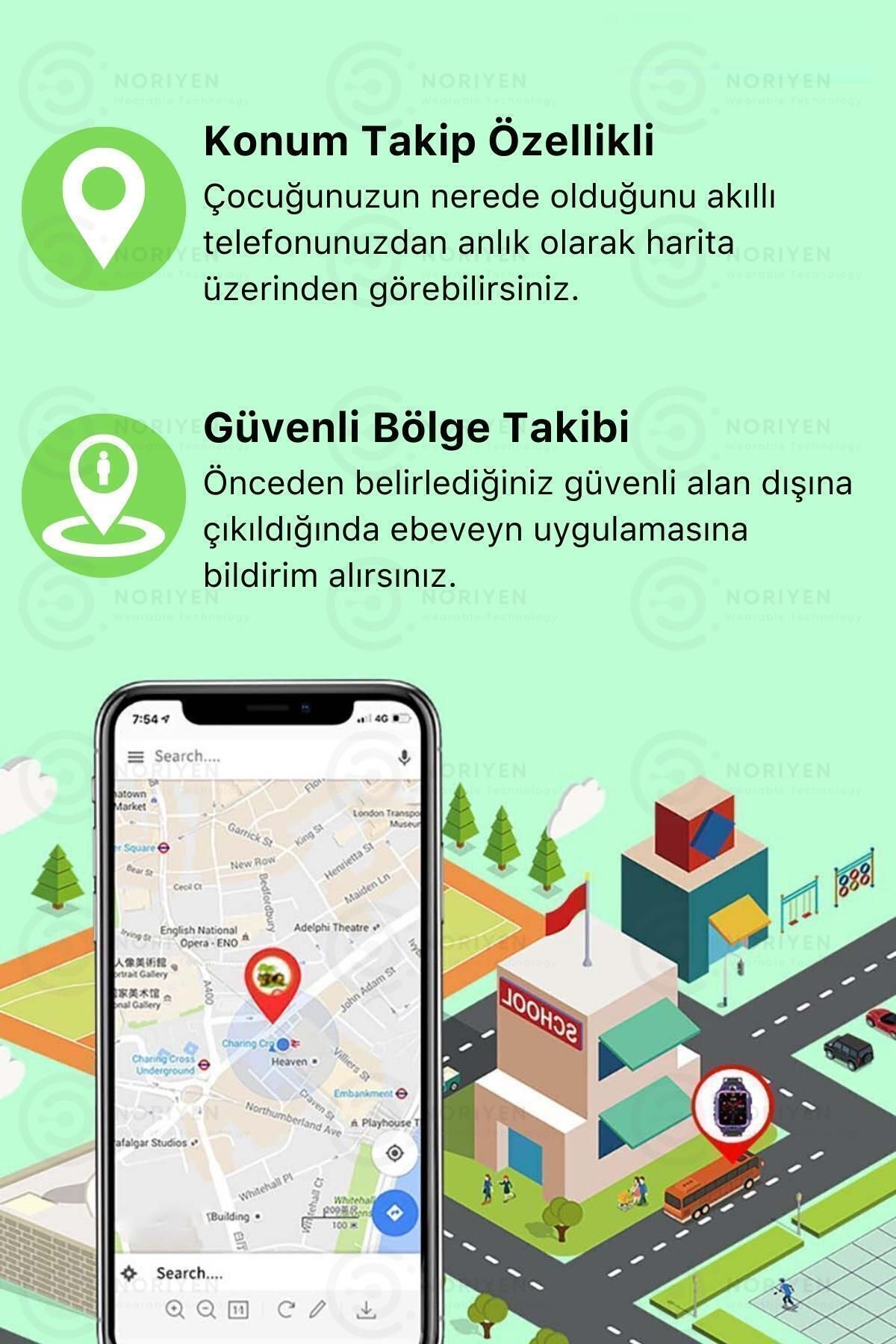 Btk Kayıtlı Kız Çocuklar Için Sim Kartlı Kameralı Ortam Dinleme Konum Takip Özellikli Akıllı Saat