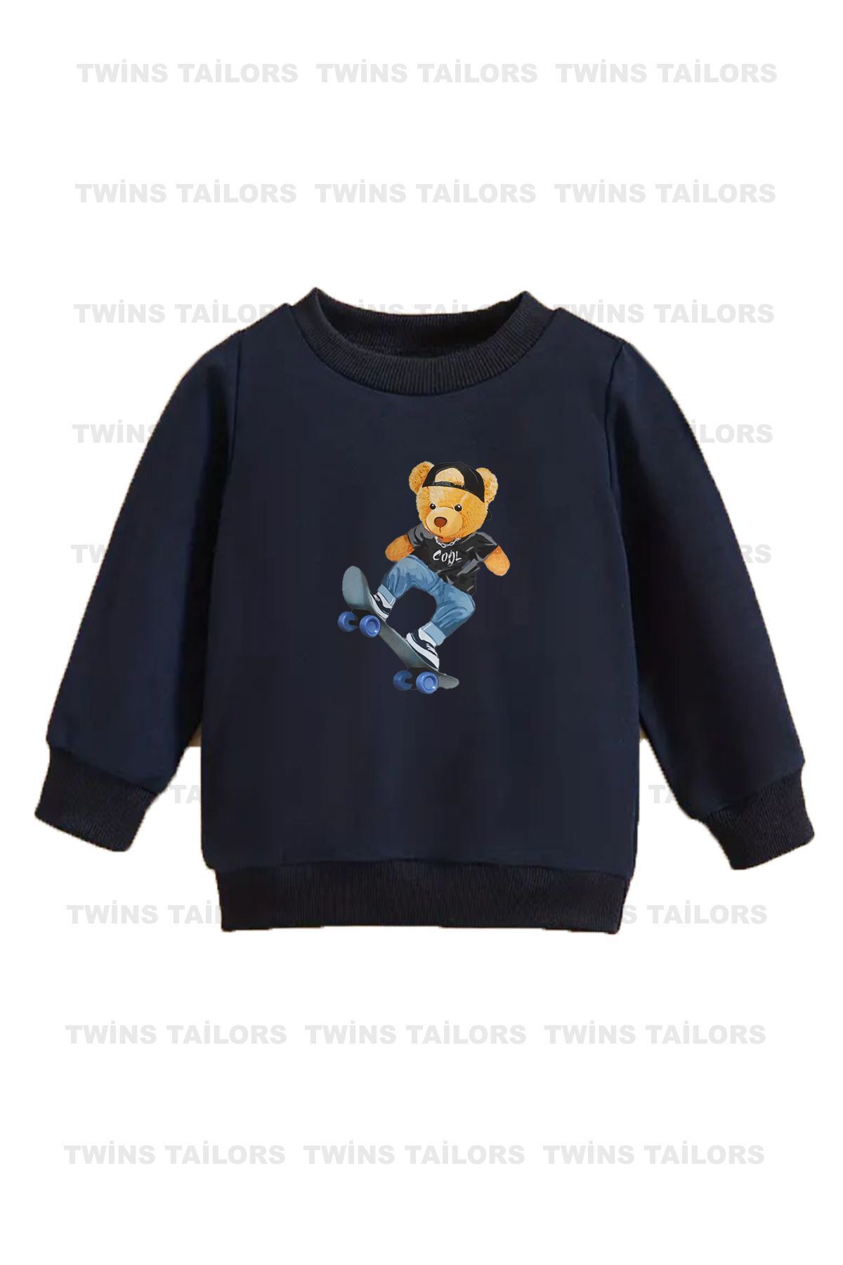 سویشرت پسرانه آبی twins tailors | bttwınsssjy6576 اورجینال - تصویر 4