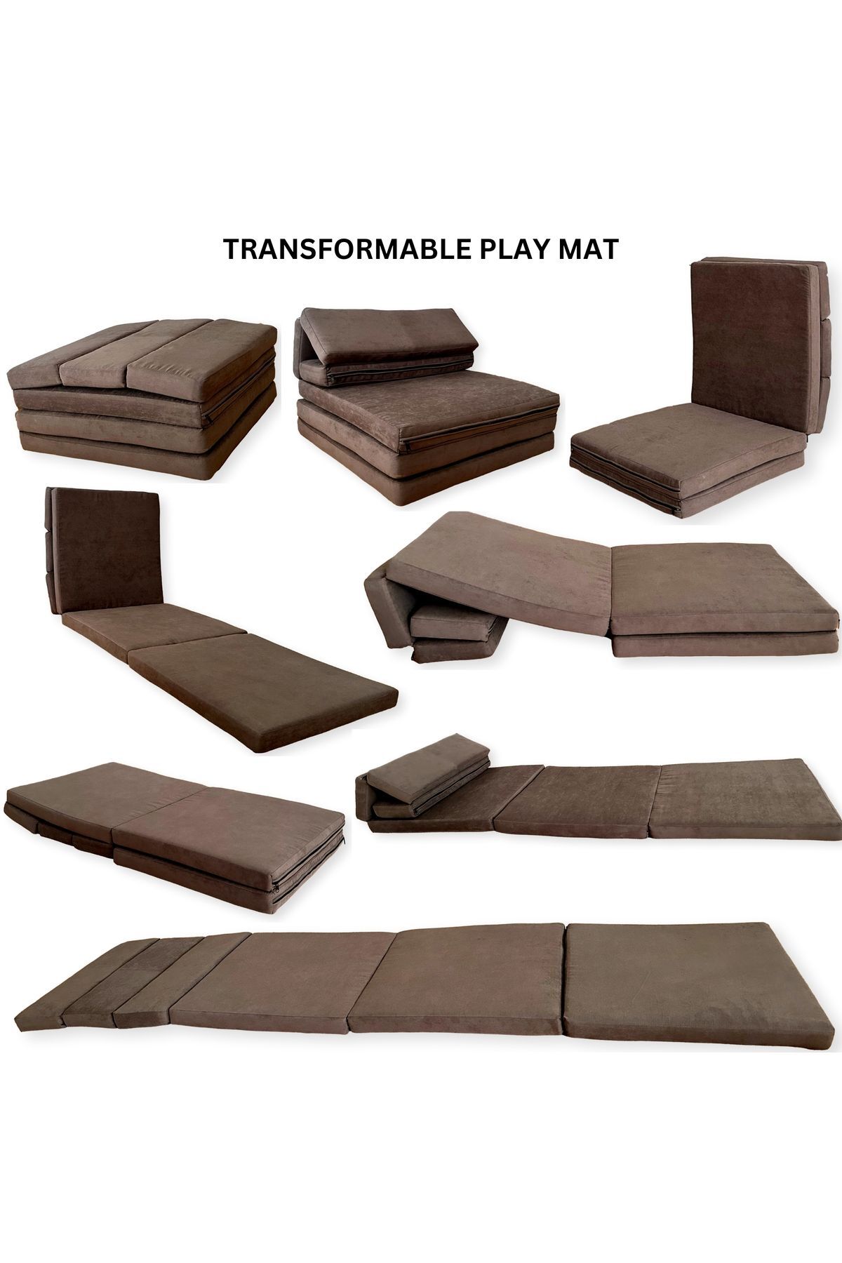 کاناپه بازی کودکان| کاناپه تاشو خاکستری نگت| زیرانداز پازلی بازی کودکان| زیرانداز بازی خلاقانه