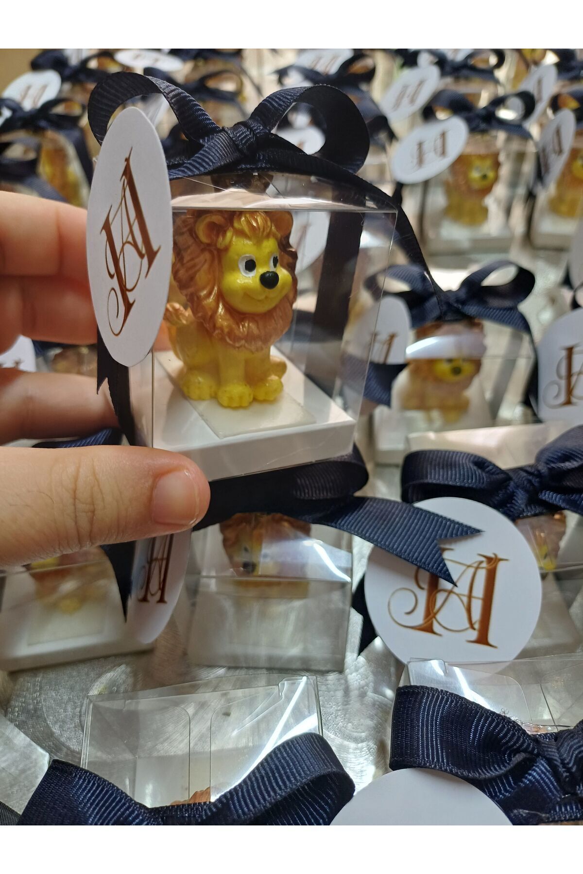 Opulent Accessories-Birthday Lion Candle - 10 Pieces Baby Shower, Circumcision Souvenir and Baby Shower Gift 6