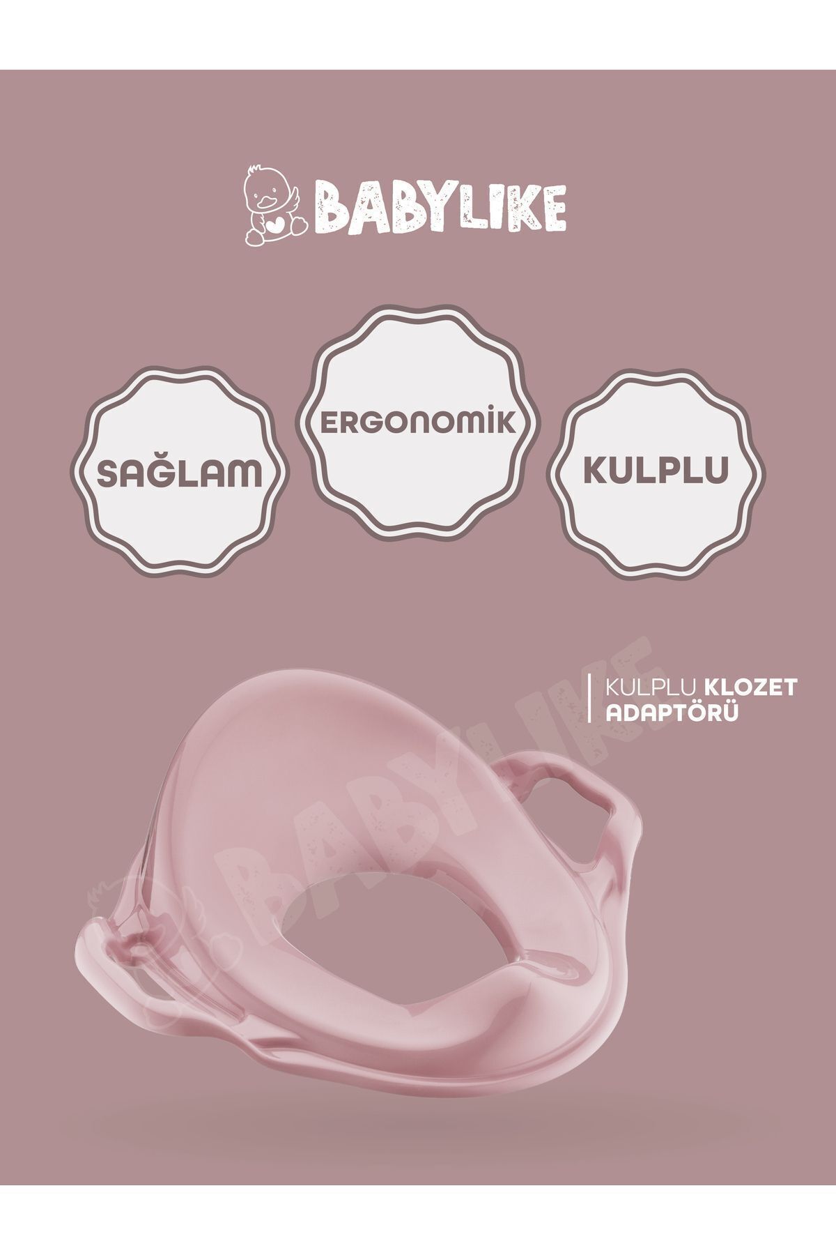 Babylike Çocuklar Için Tuvalet Eğitim Seti- Kaydırmaz Katlı Basamak Ve Kulplu Klozet Adaptörü&koltuğu fotoğrafı 5 (önizleme)