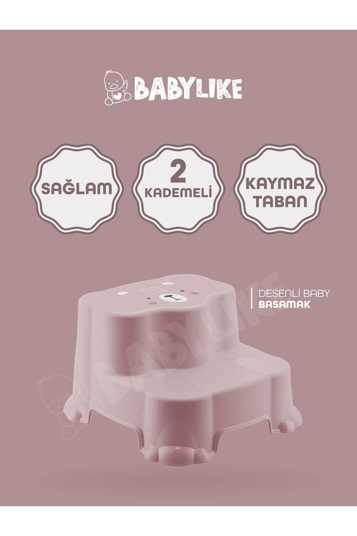 Babylike Çocuklar Için Tuvalet Eğitim Seti- Kaydırmaz Katlı Basamak Ve Kulplu Klozet Adaptörü&koltuğu fotoğrafı 3 (önizleme)