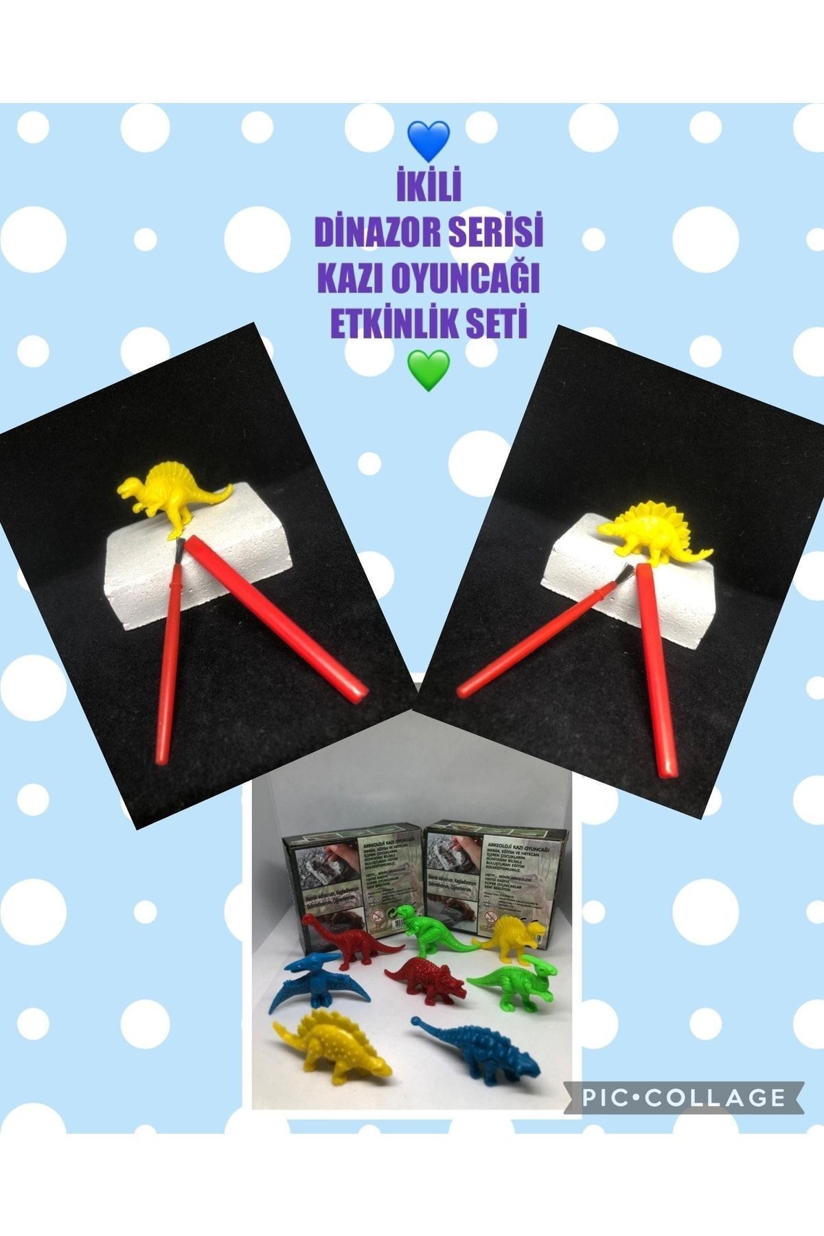 AZİZ OYUNCAK-Spinosaurus and Stegosaurus Double Dinosaur Excavation Game - Archaeological Science Project 1