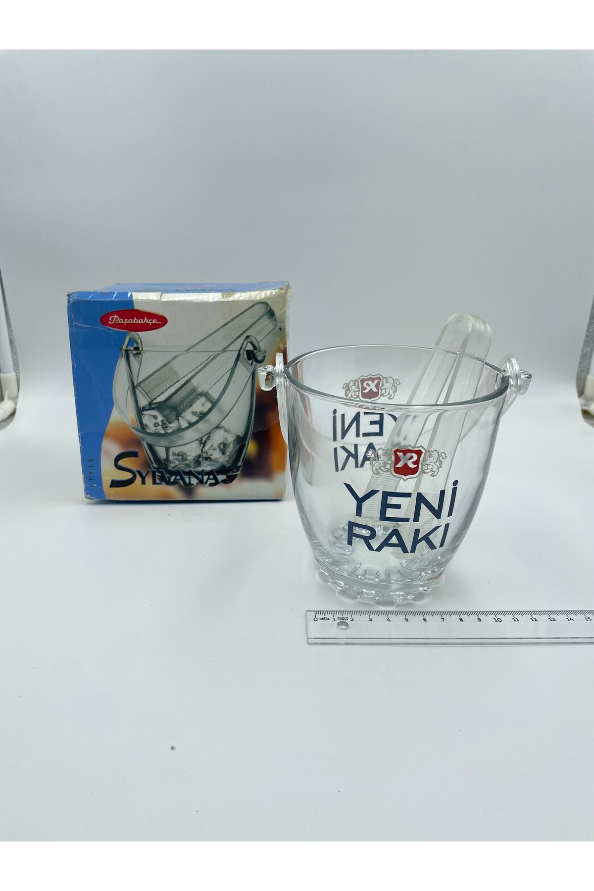 Paşabahçe Antika Cam Buz Kovası , Antika Buz Kovası , Eksiksiz Tam Takım